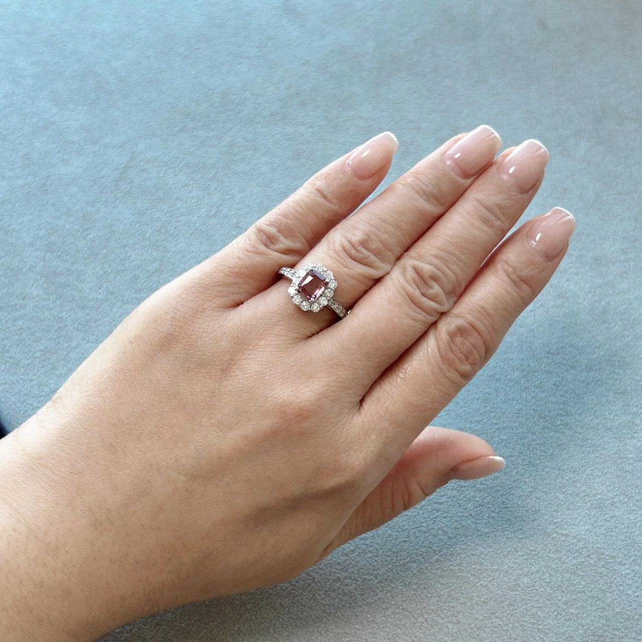 131［一点物］リング パパラチアサファイア 1ct SQ PT