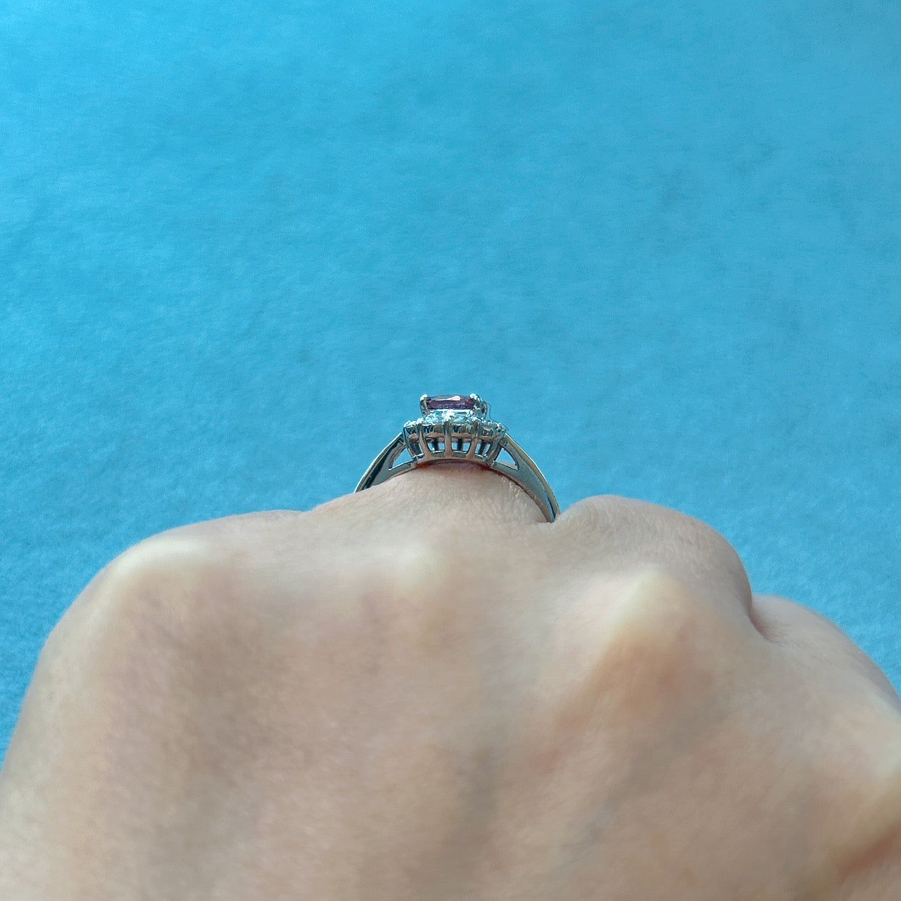 131［一点物］リング パパラチアサファイア 1ct SQ PT