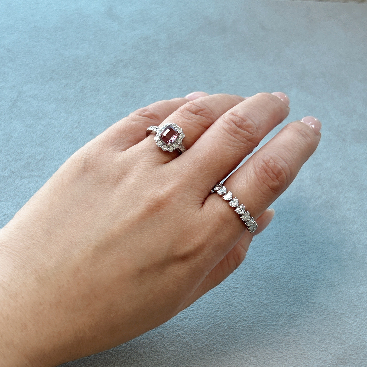 131［一点物］リング パパラチアサファイア 1ct SQ PT