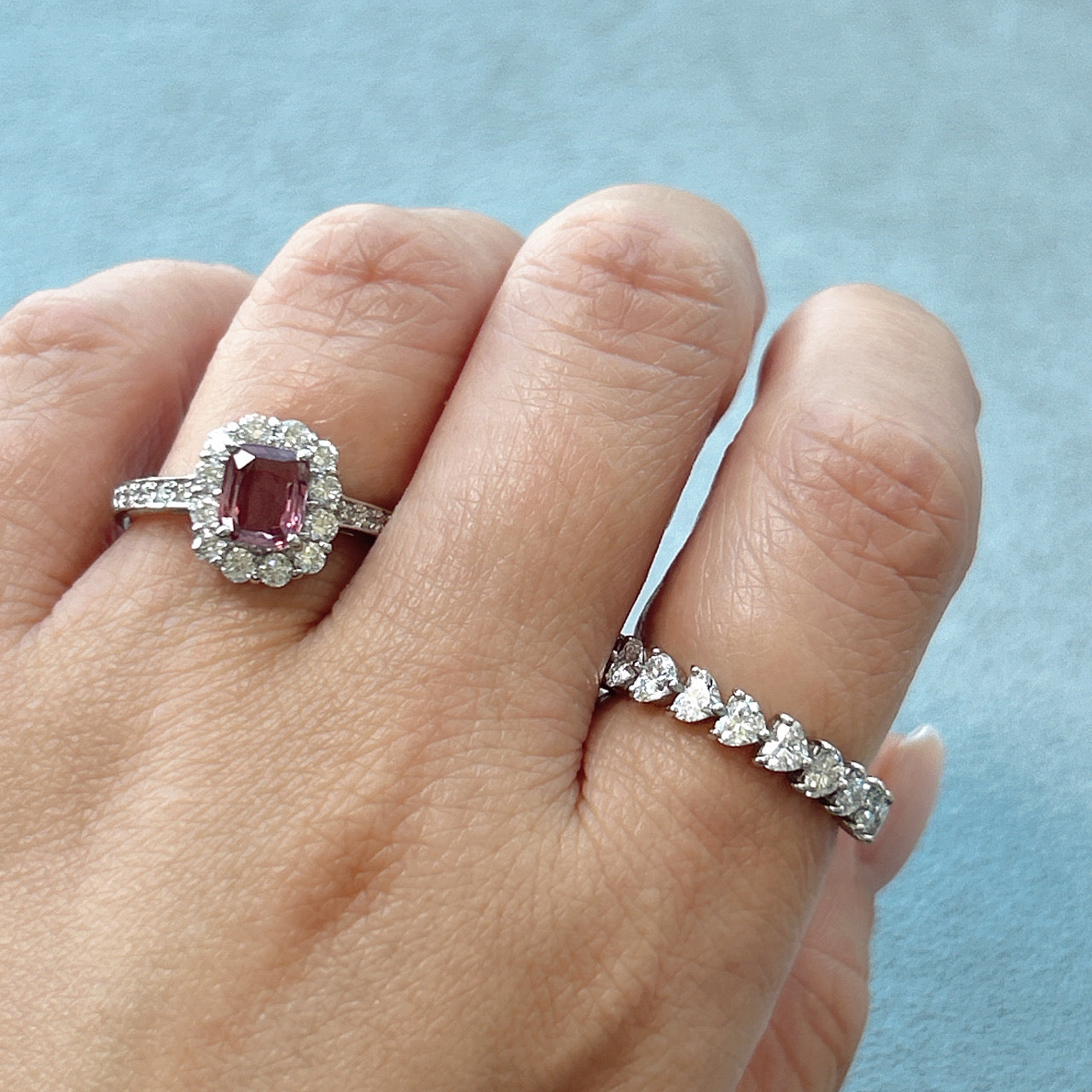 131［一点物］リング パパラチアサファイア 1ct SQ PT