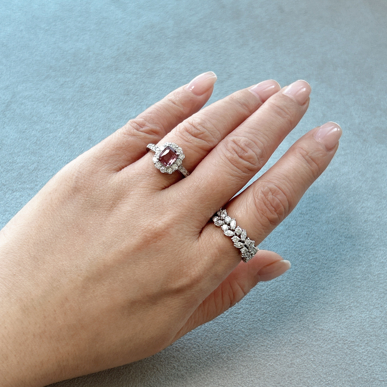 131［一点物］リング パパラチアサファイア 1ct SQ PT