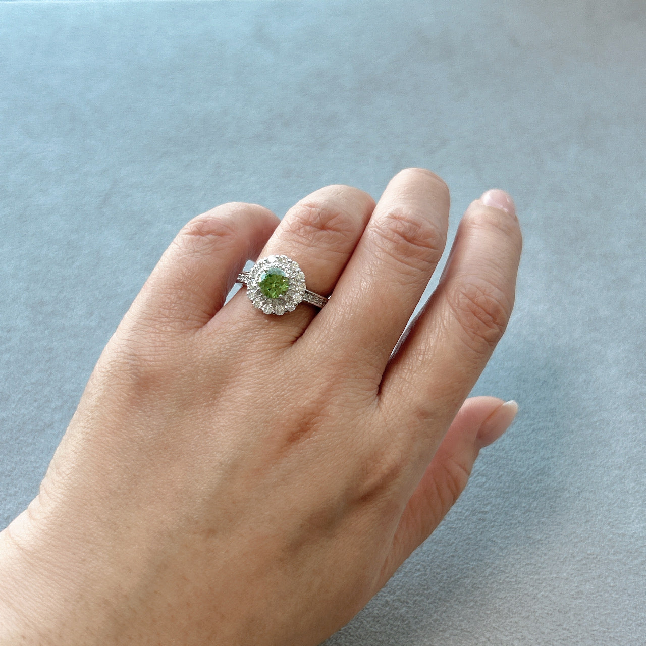 81［一点物］リング デマントイドガーネット 0.8ct RO PT