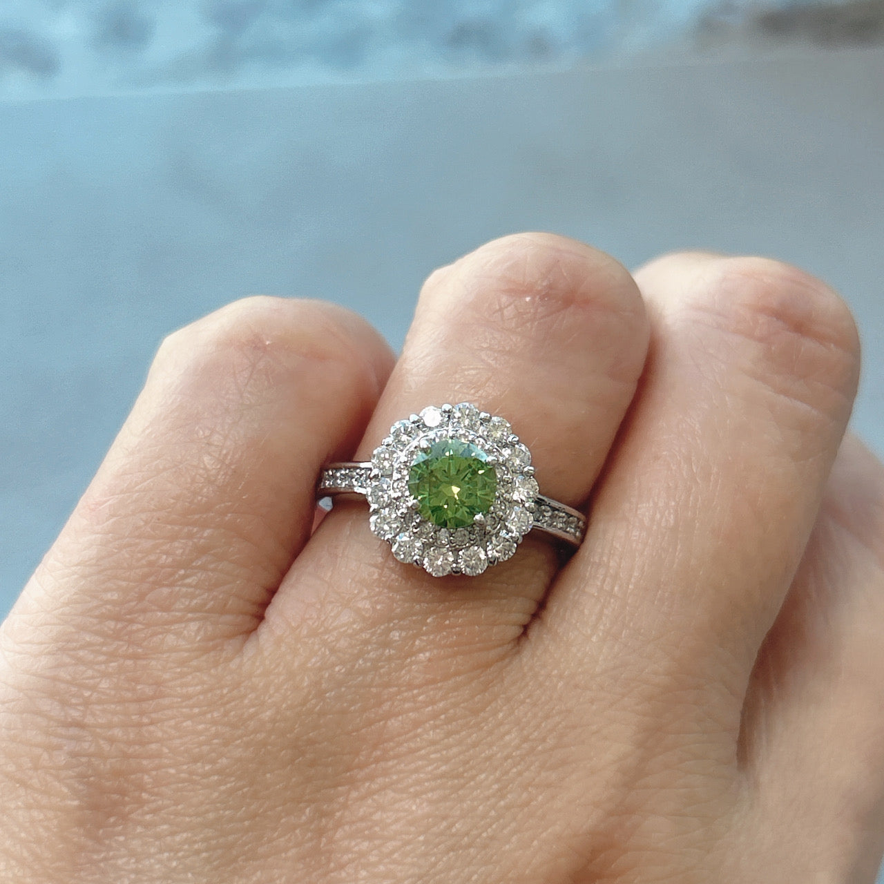 81［一点物］リング デマントイドガーネット 0.8ct RO PT