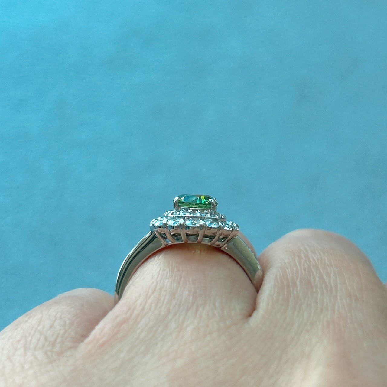 81［一点物］リング デマントイドガーネット 0.8ct RO PT