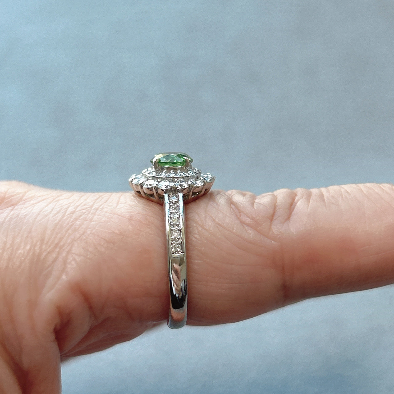 81［一点物］リング デマントイドガーネット 0.8ct RO PT