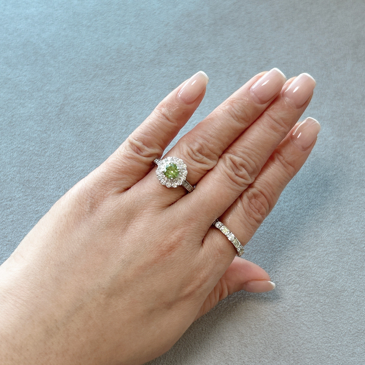 81［一点物］リング デマントイドガーネット 0.8ct RO PT