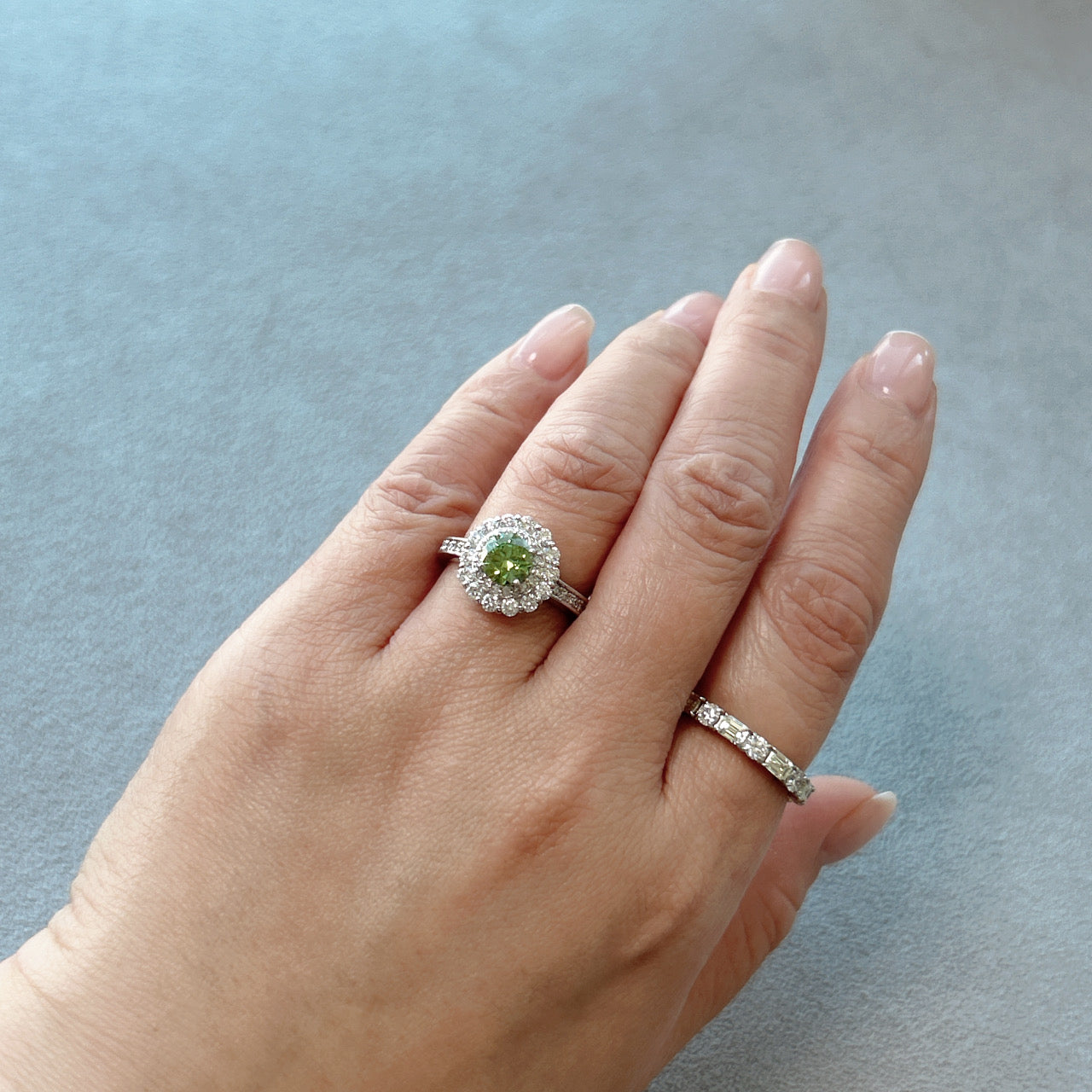 81［一点物］リング デマントイドガーネット 0.8ct RO PT