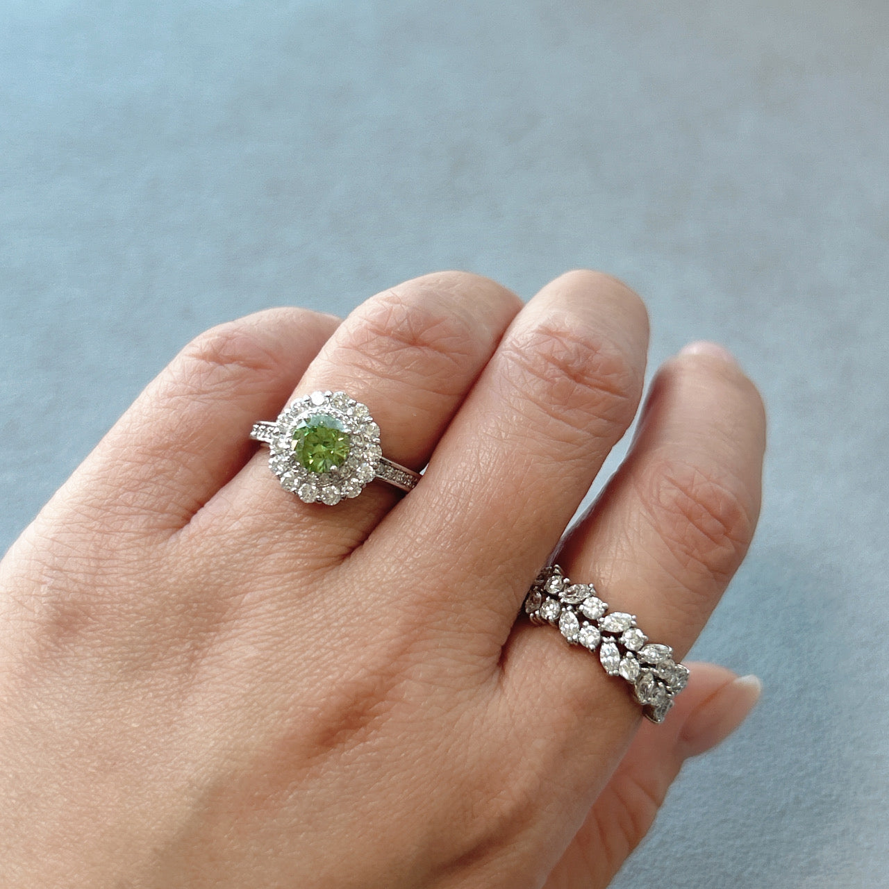 81［一点物］リング デマントイドガーネット 0.8ct RO PT