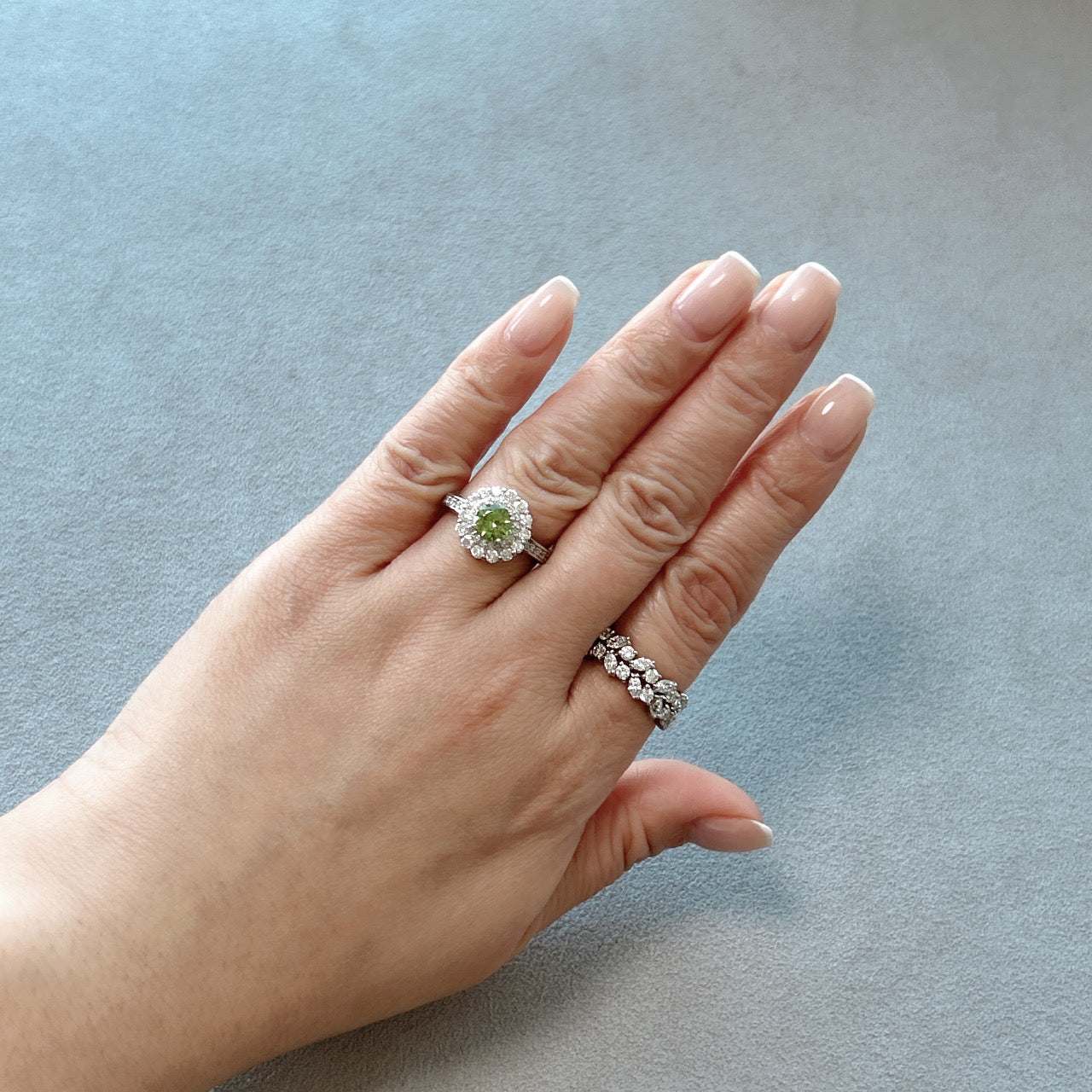 81［一点物］リング デマントイドガーネット 0.8ct RO PT