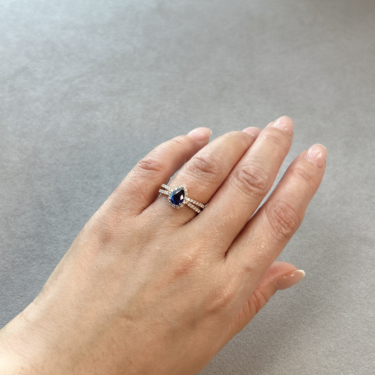 118［一点物］リング ロイヤルブルーサファイア 0.9ct PS K18YG