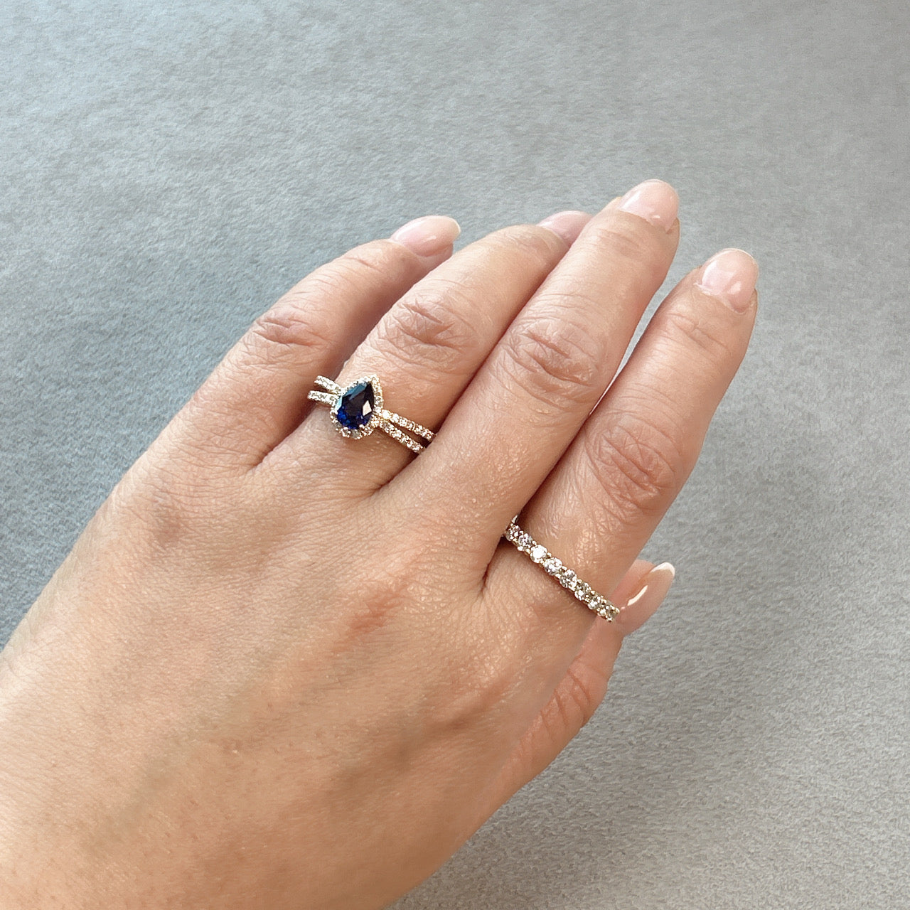 118［一点物］リング ロイヤルブルーサファイア 0.9ct PS K18YG