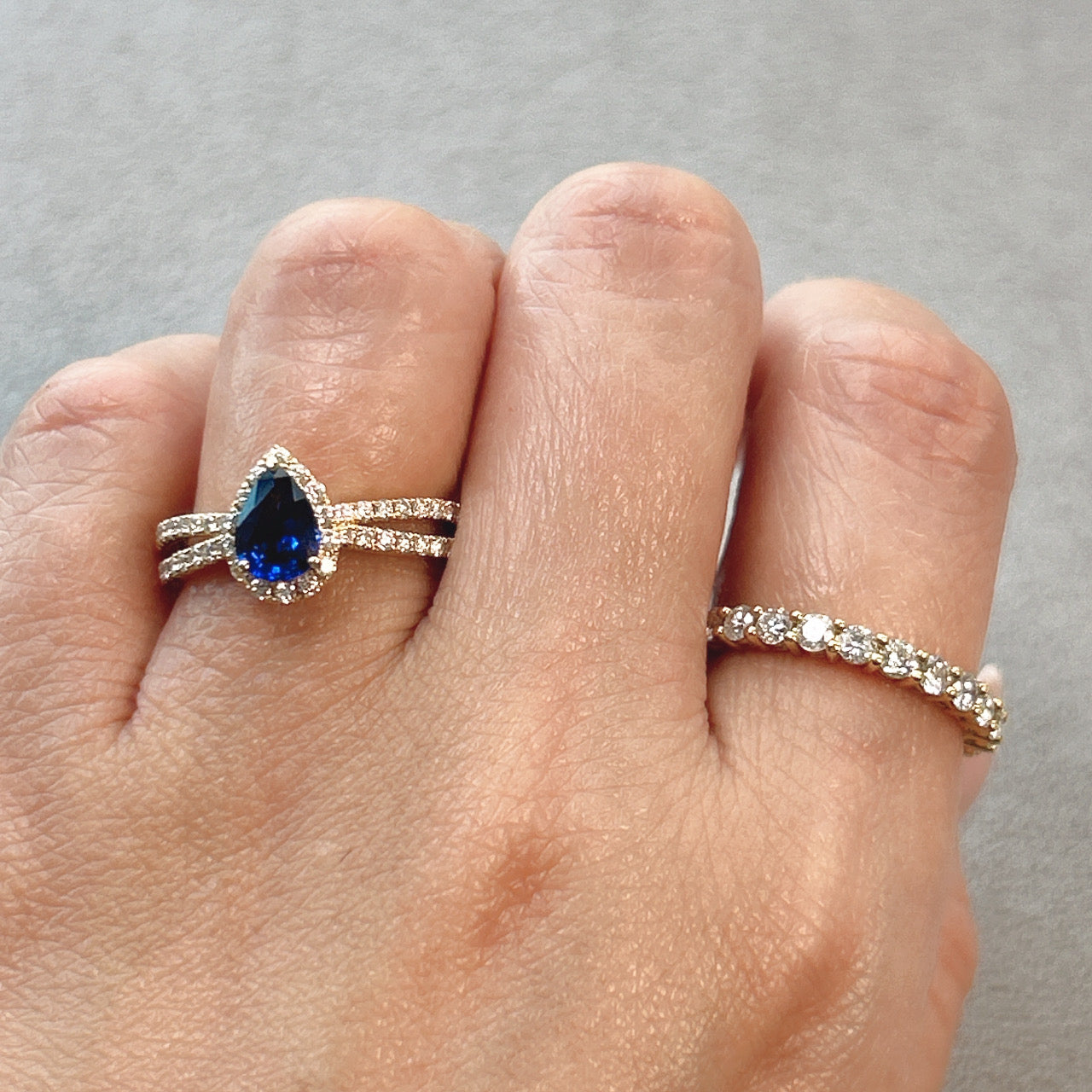 118［一点物］リング ロイヤルブルーサファイア 0.9ct PS K18YG