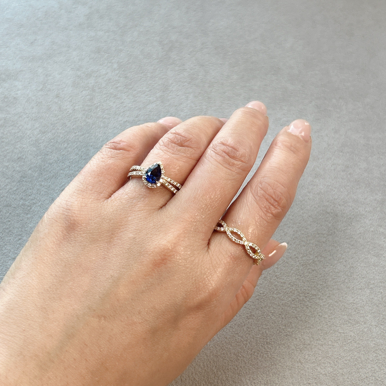 118［一点物］リング ロイヤルブルーサファイア 0.9ct PS K18YG