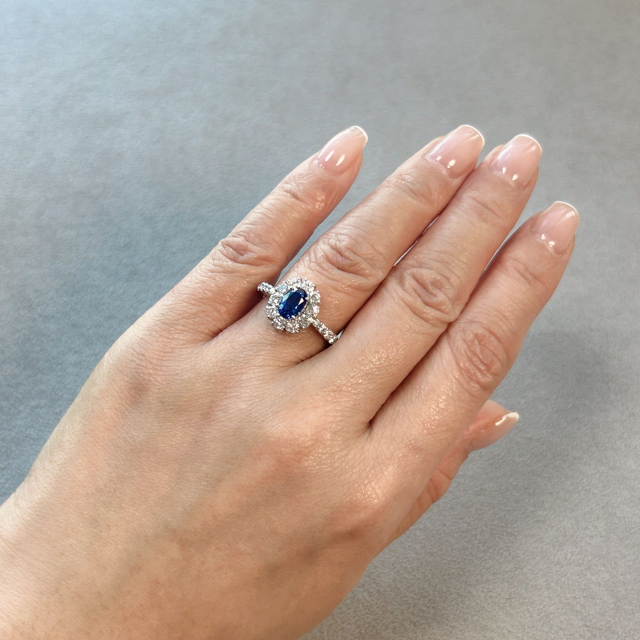 113［一点物/芍薬の夏休み］リング ロイヤルブルーサファイア 1ct OV PT