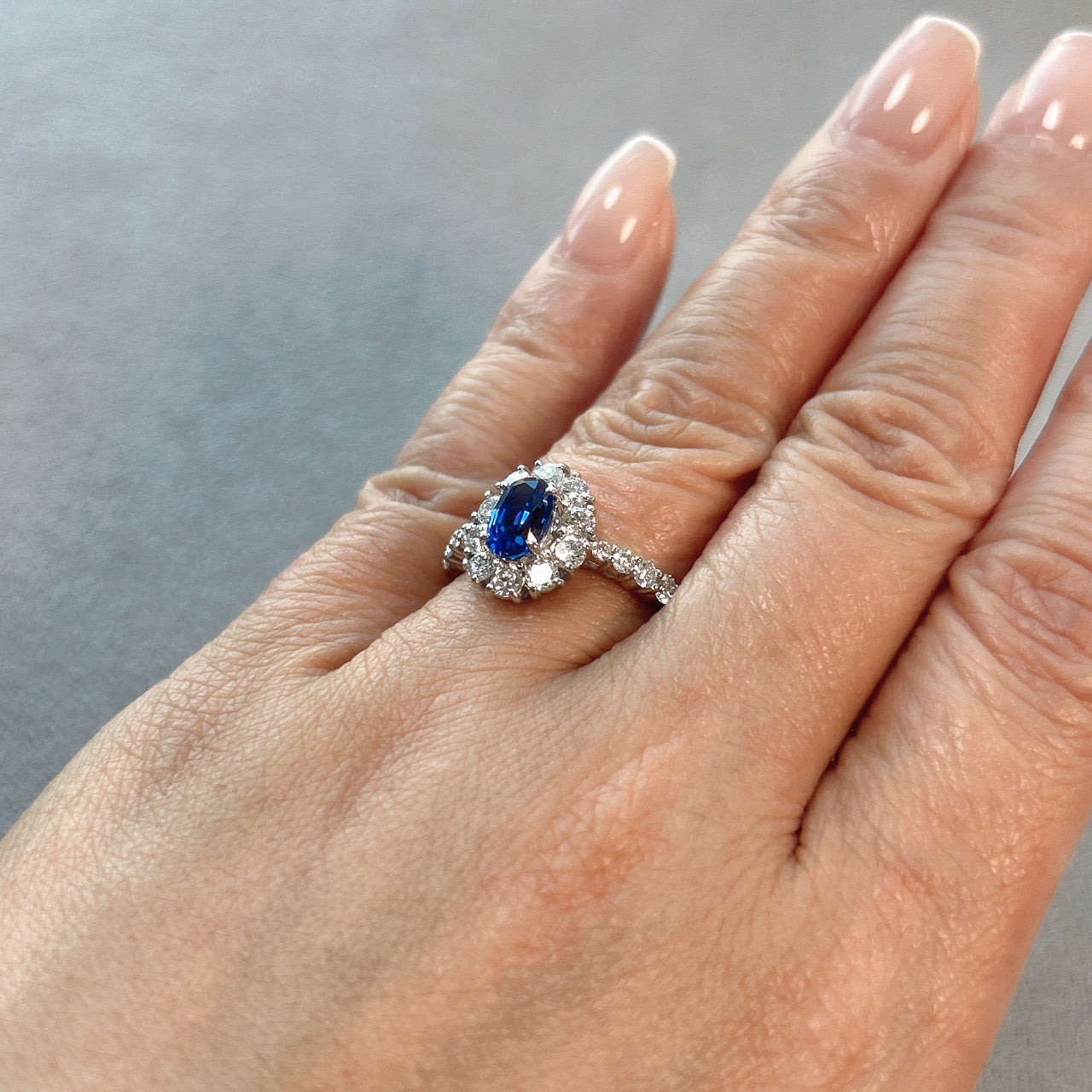 113［一点物/芍薬の夏休み］リング ロイヤルブルーサファイア 1ct OV PT