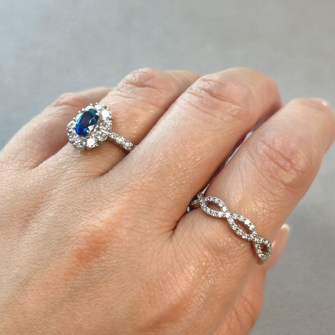 113［一点物/芍薬の夏休み］リング ロイヤルブルーサファイア 1ct OV PT