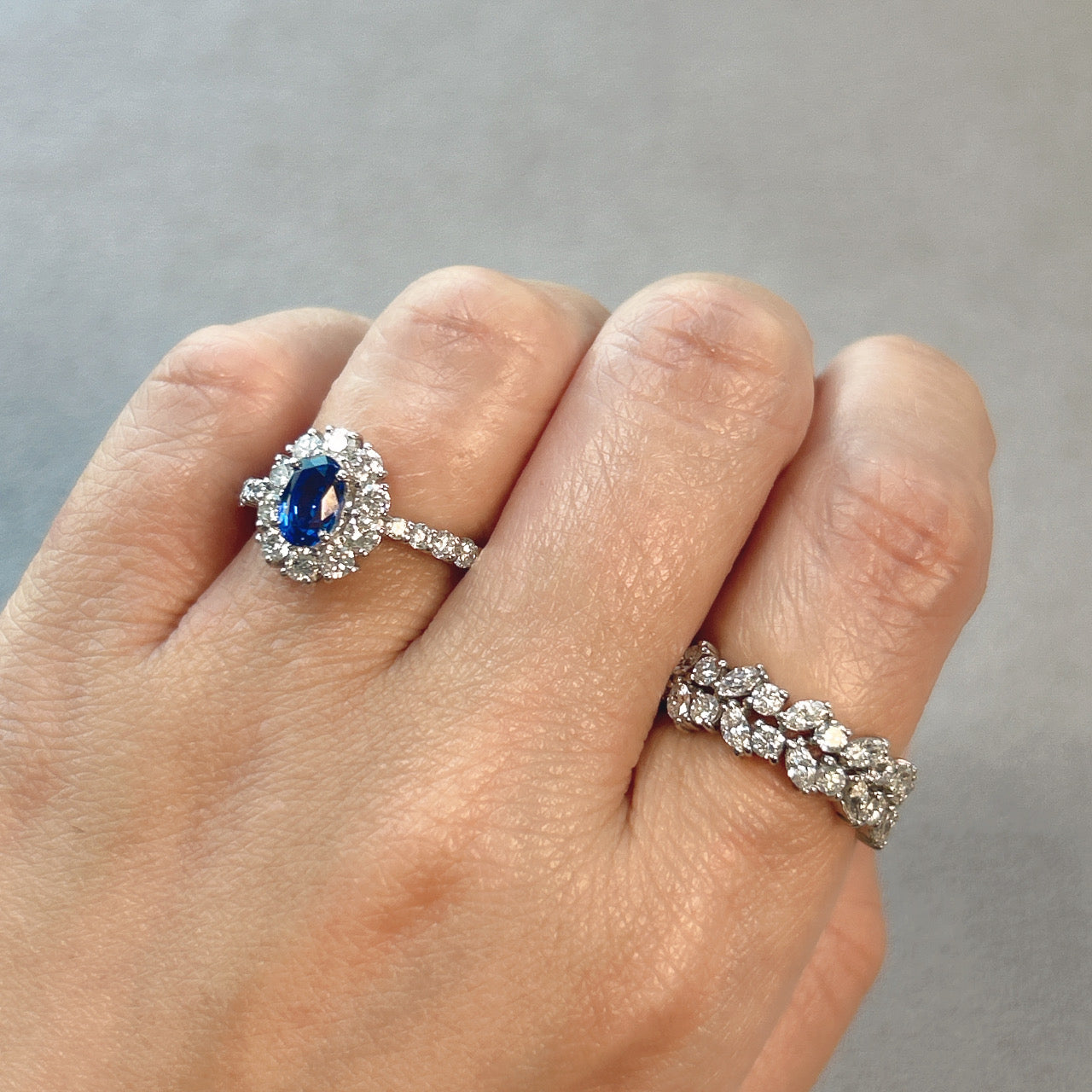 113［一点物/芍薬の夏休み］リング ロイヤルブルーサファイア 1ct OV PT