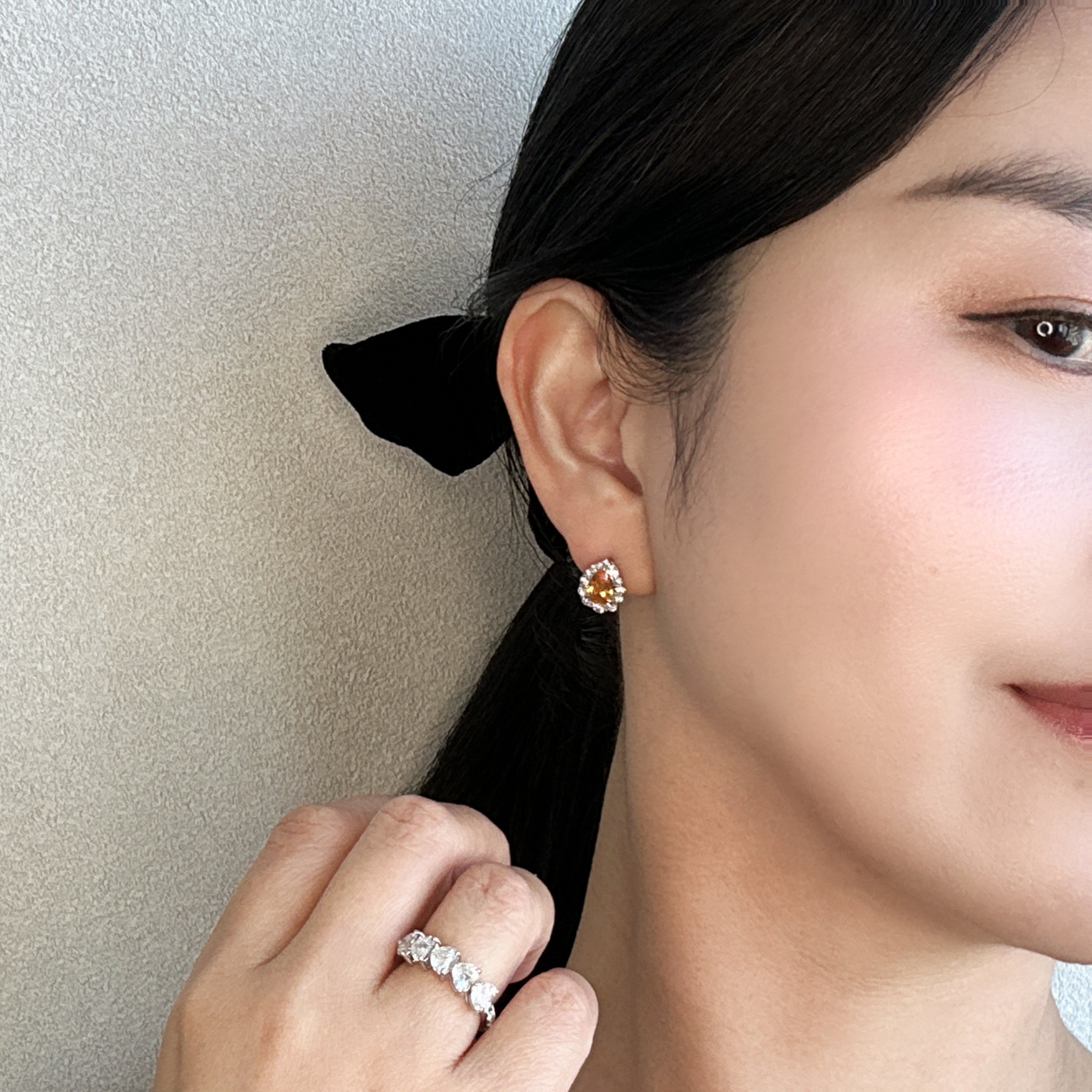 427［一点物/アペロスピリッツ］ピアス スペサルティンガーネット 1.9〜2ct PS PT