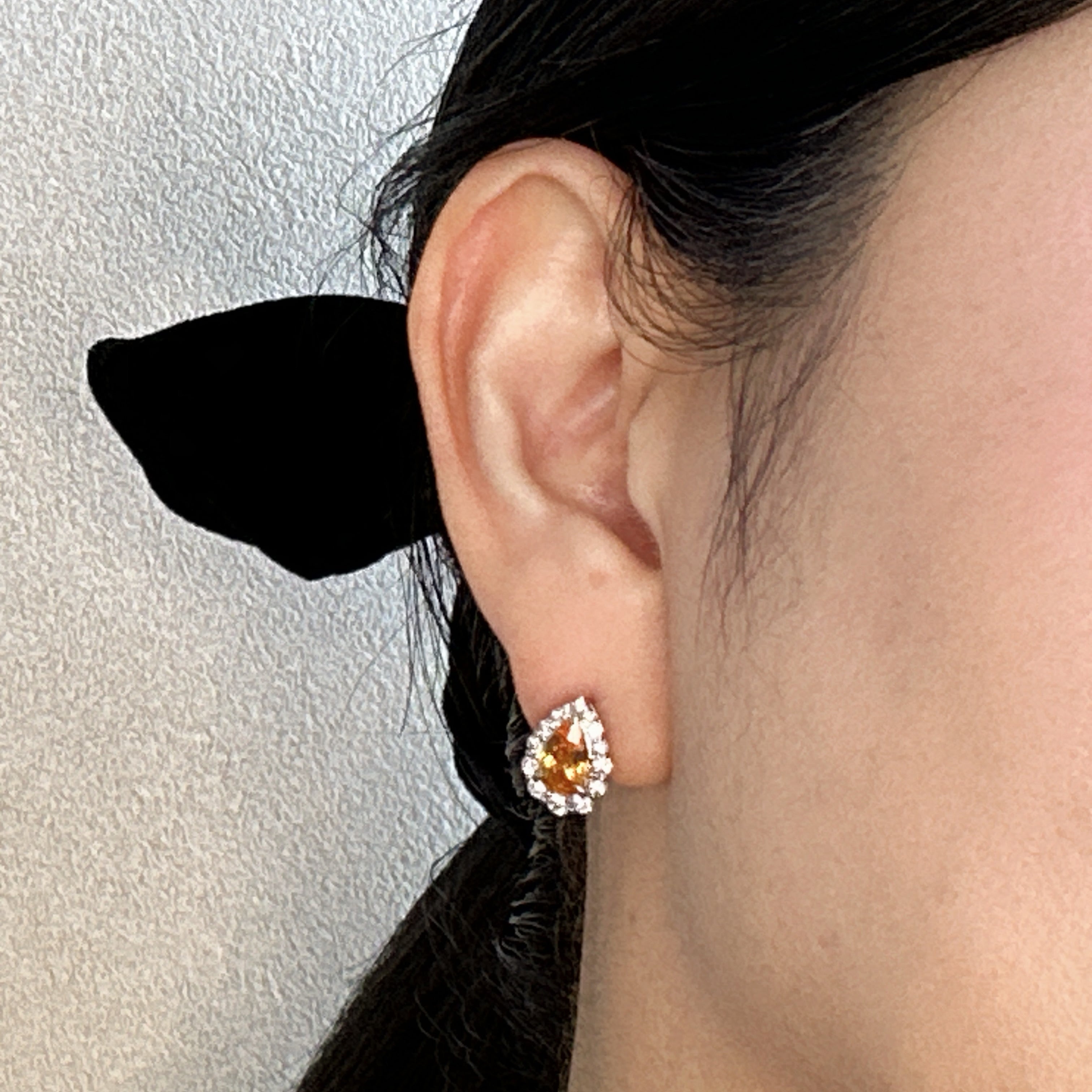 427［一点物/アペロスピリッツ］ピアス スペサルティンガーネット 1.9〜2ct PS PT