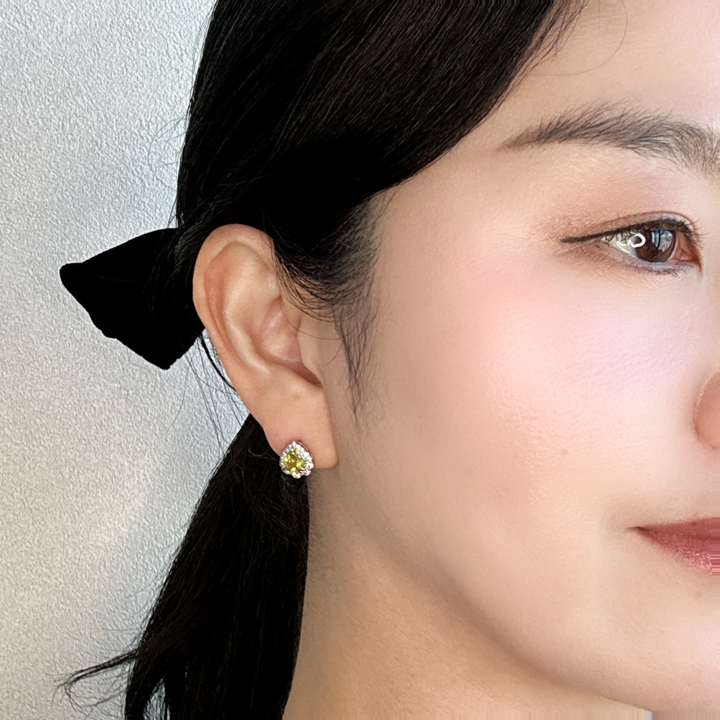 429［一点物/リモンチェッロ］ピアス カナリートルマリン 1ct PS PT