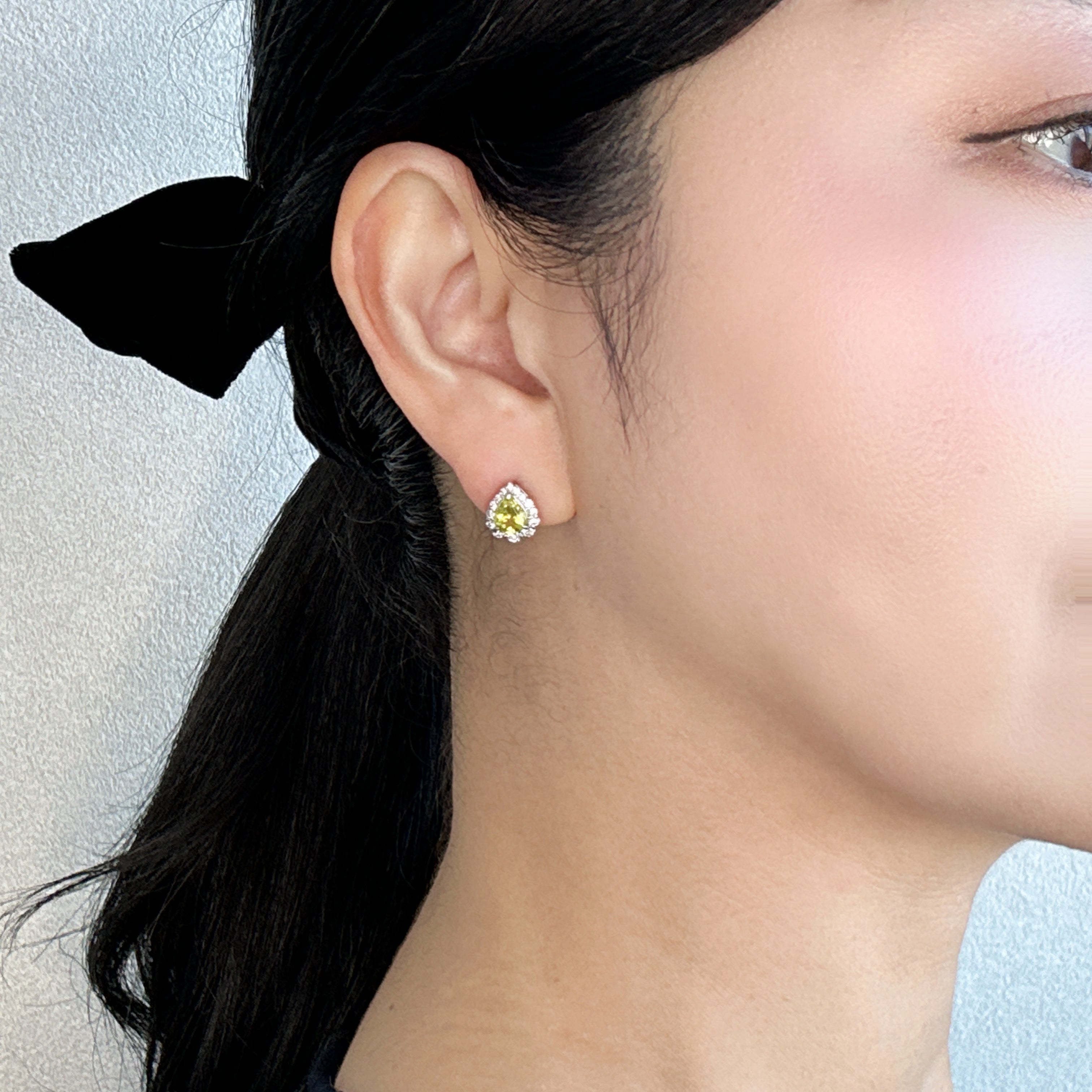 429［一点物/リモンチェッロ］ピアス カナリートルマリン 1ct PS PT