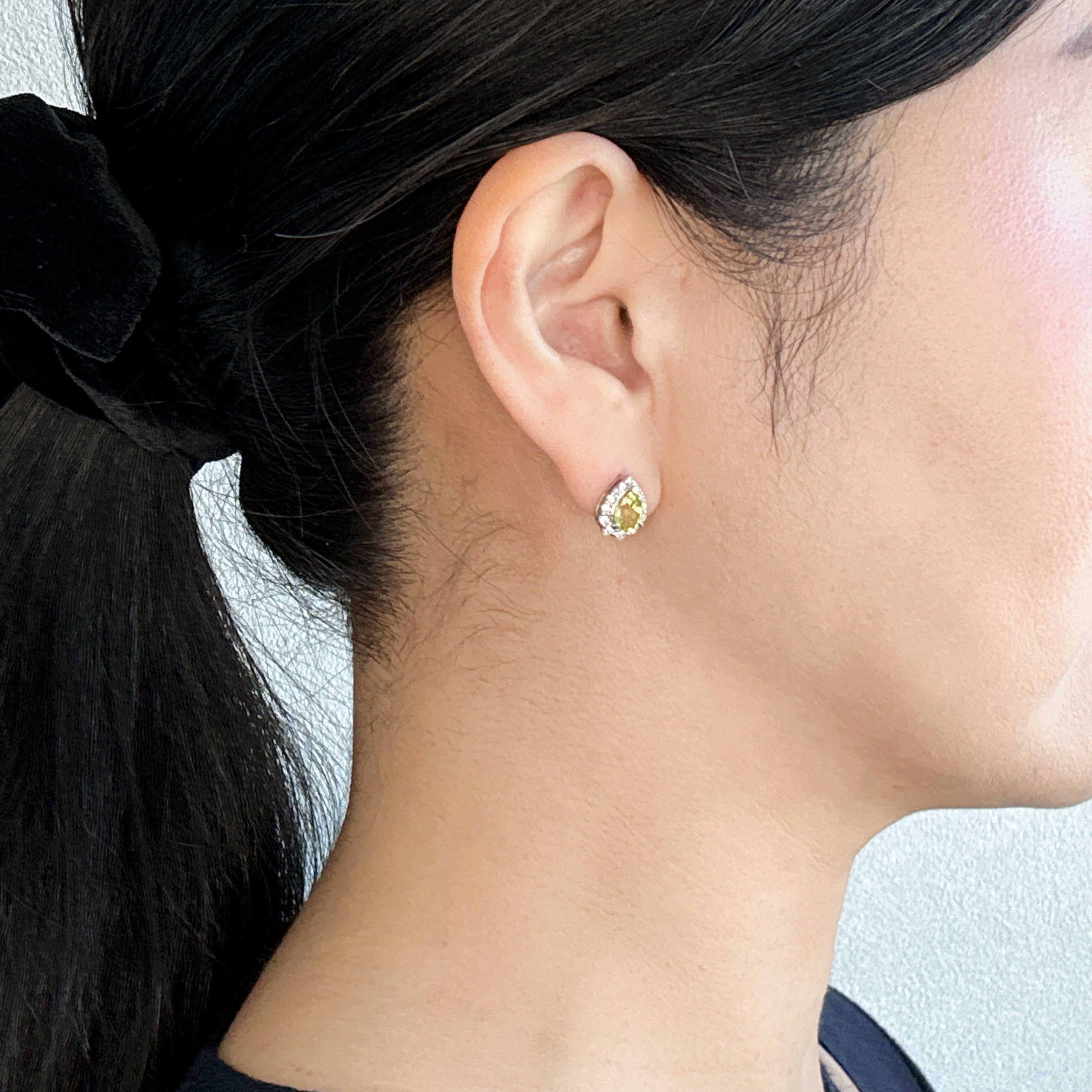 429［一点物/リモンチェッロ］ピアス カナリートルマリン 1ct PS PT