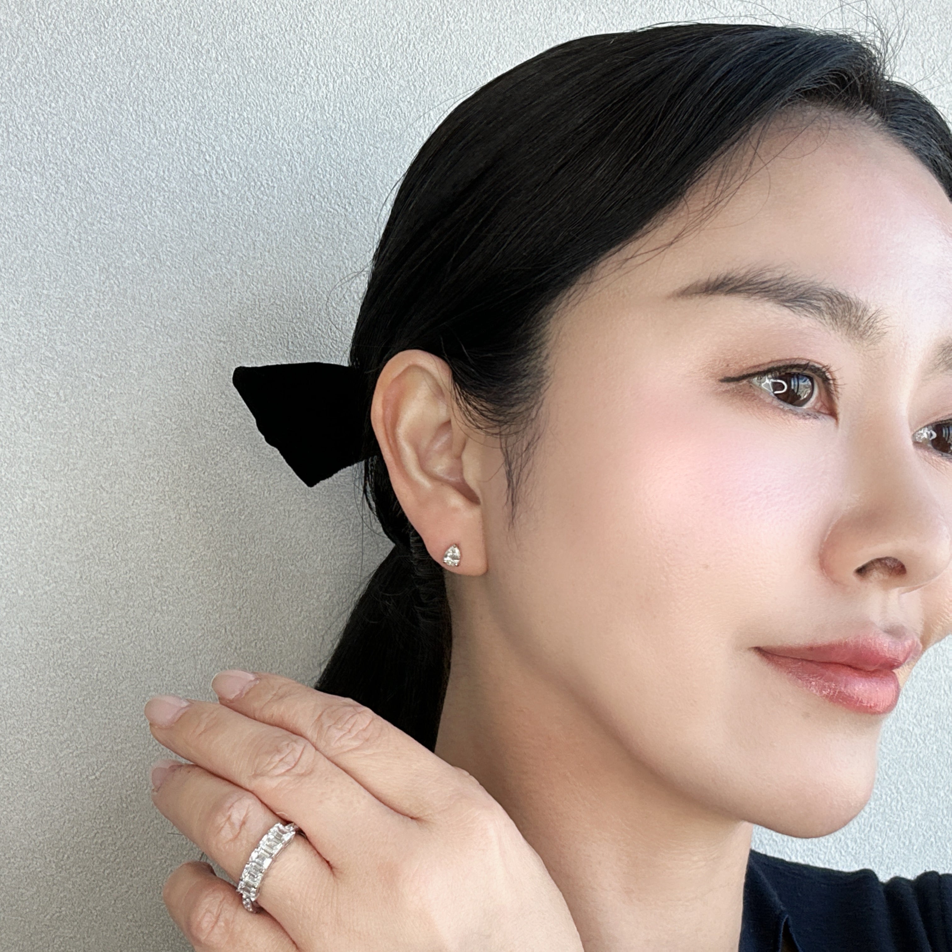 ［一点物/コリンヌ］ピアス ダイヤ 0.5ct×2 PS PT