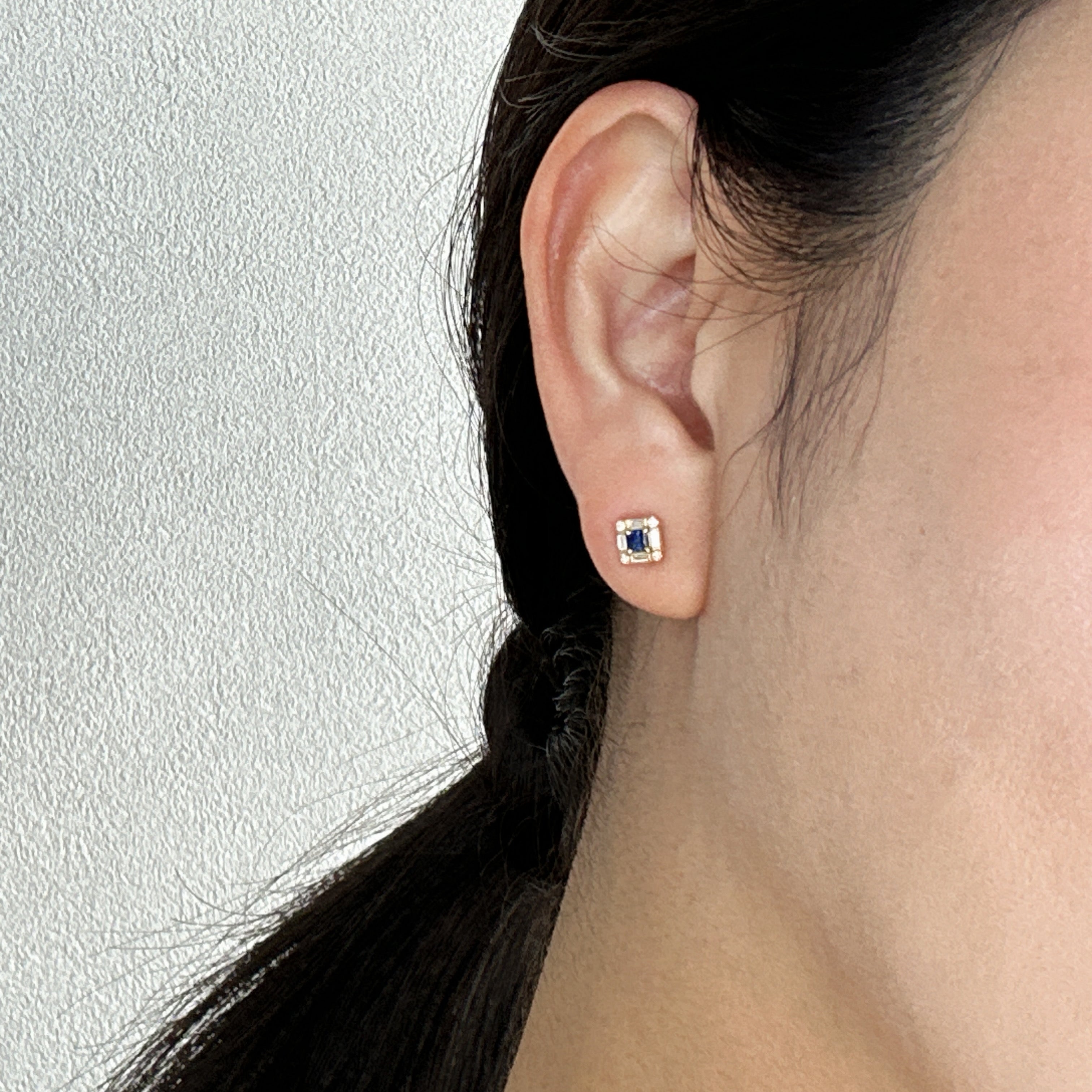 404［一点物］ピアス  ブルーサファイア 0.1ct×2 SQ