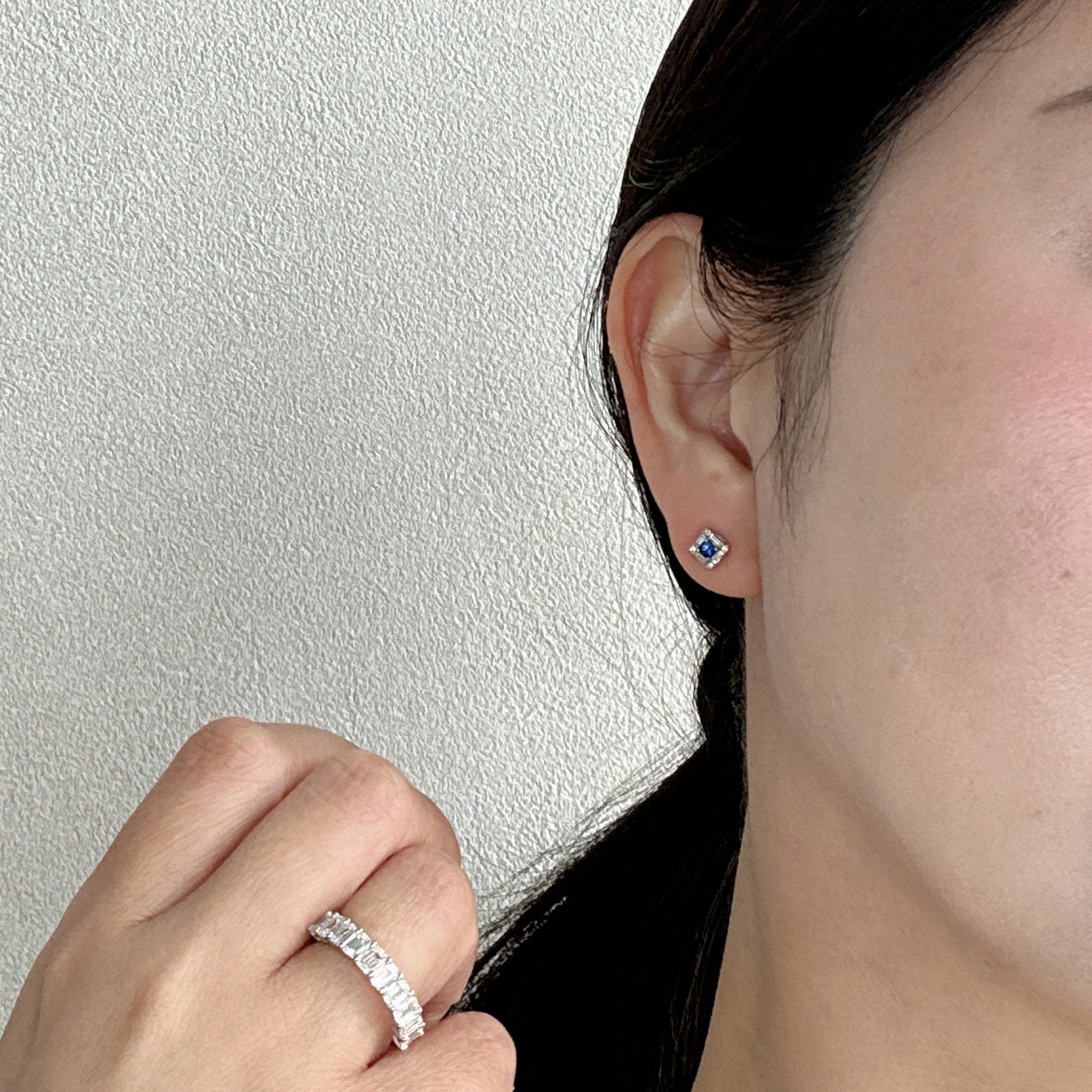 404［一点物］ピアス  ブルーサファイア 0.1ct×2 SQ