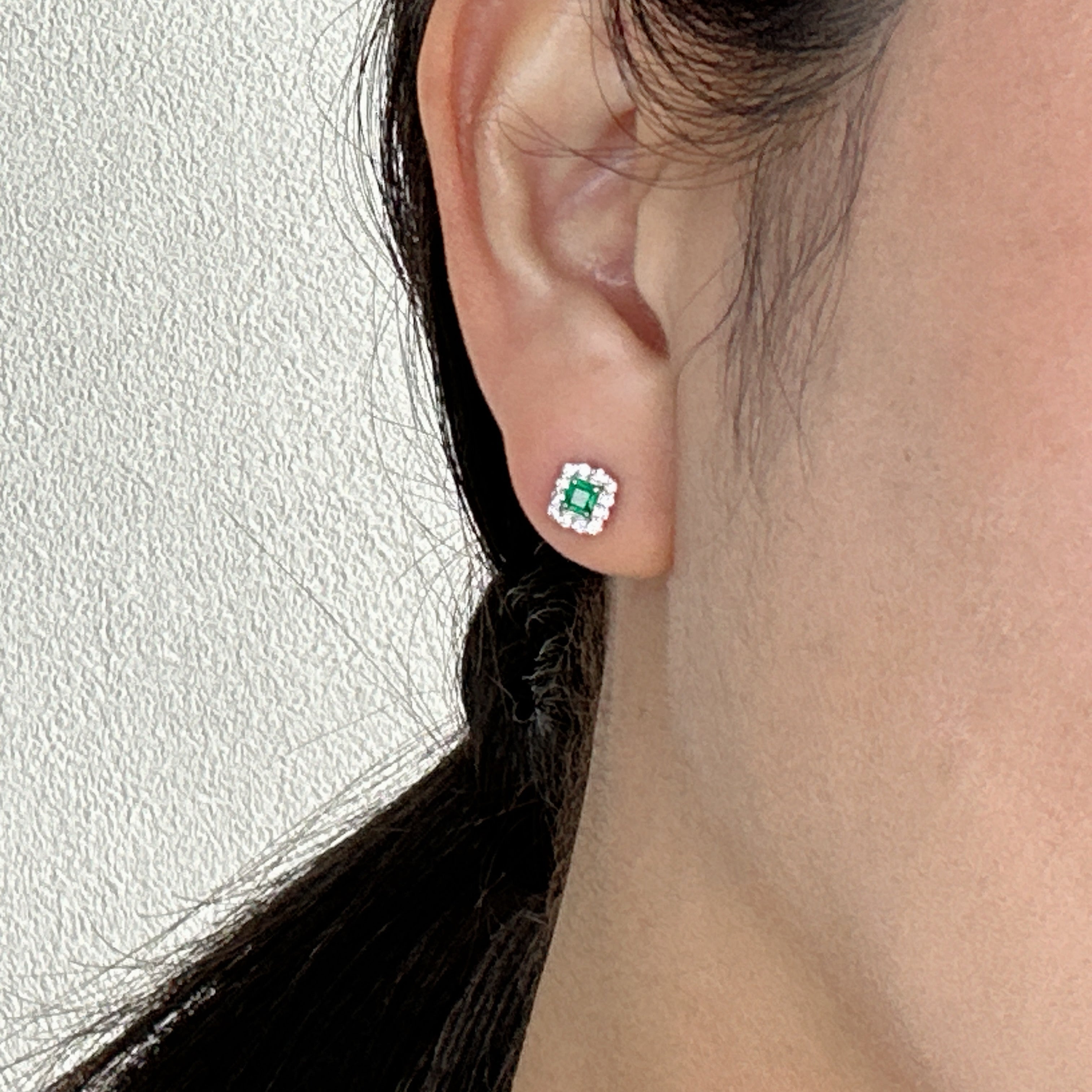 306［一点物］ピアス エメラルド 0.1ct×2 SQ