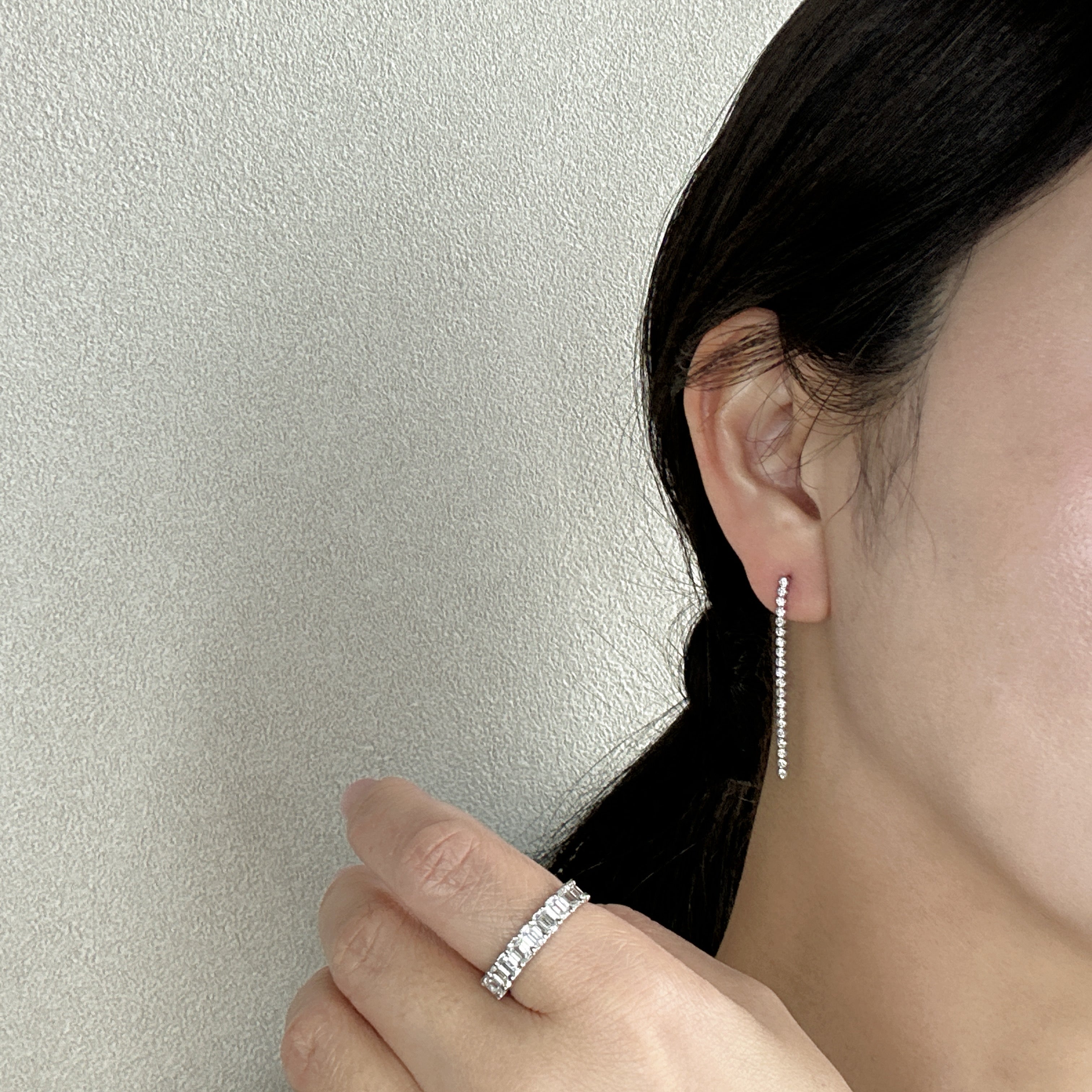 ［エタンスレ］ピアス ダイヤ  0.5ct前後×2