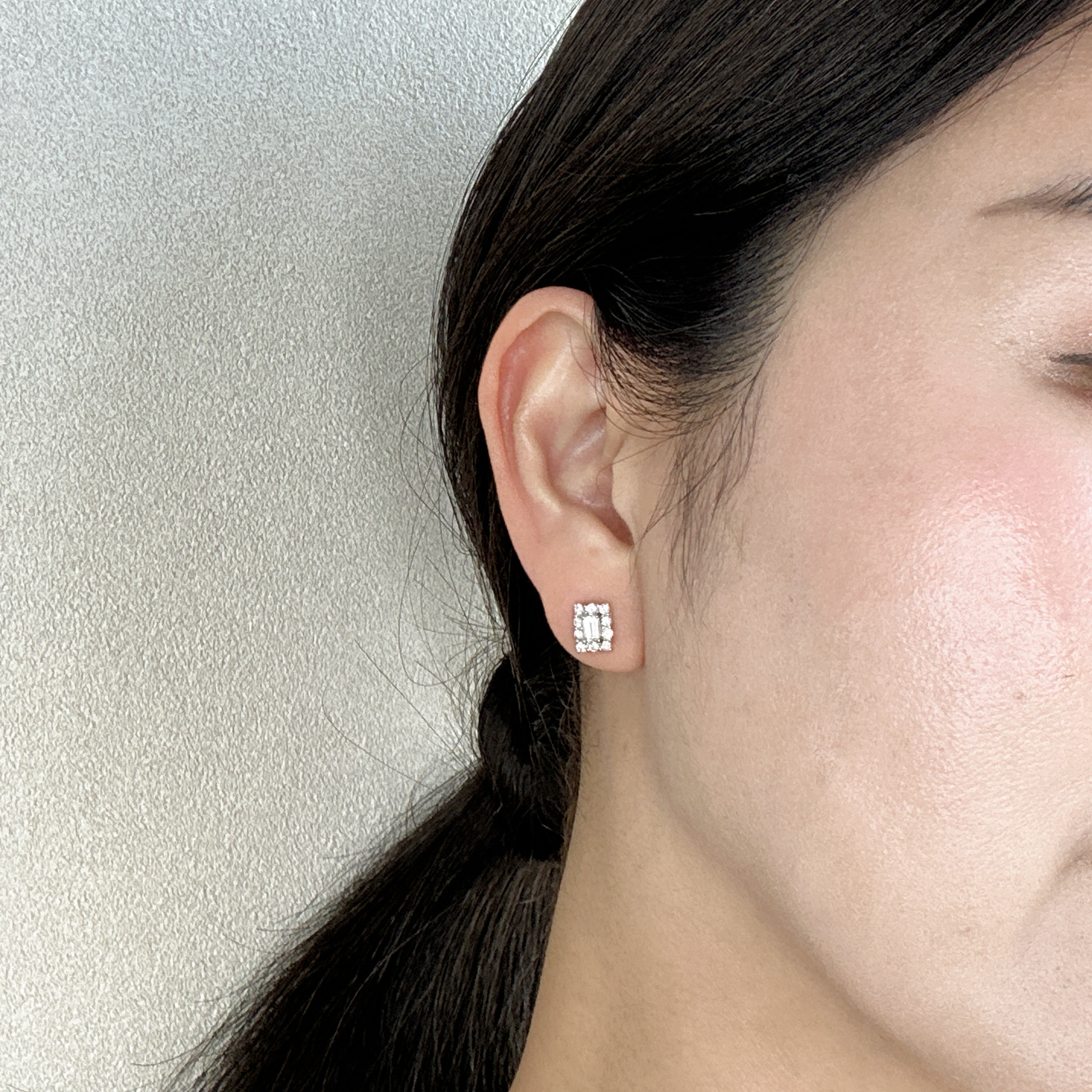 300［一点物］ピアス ダイヤ 0.2ct×2 BG PT