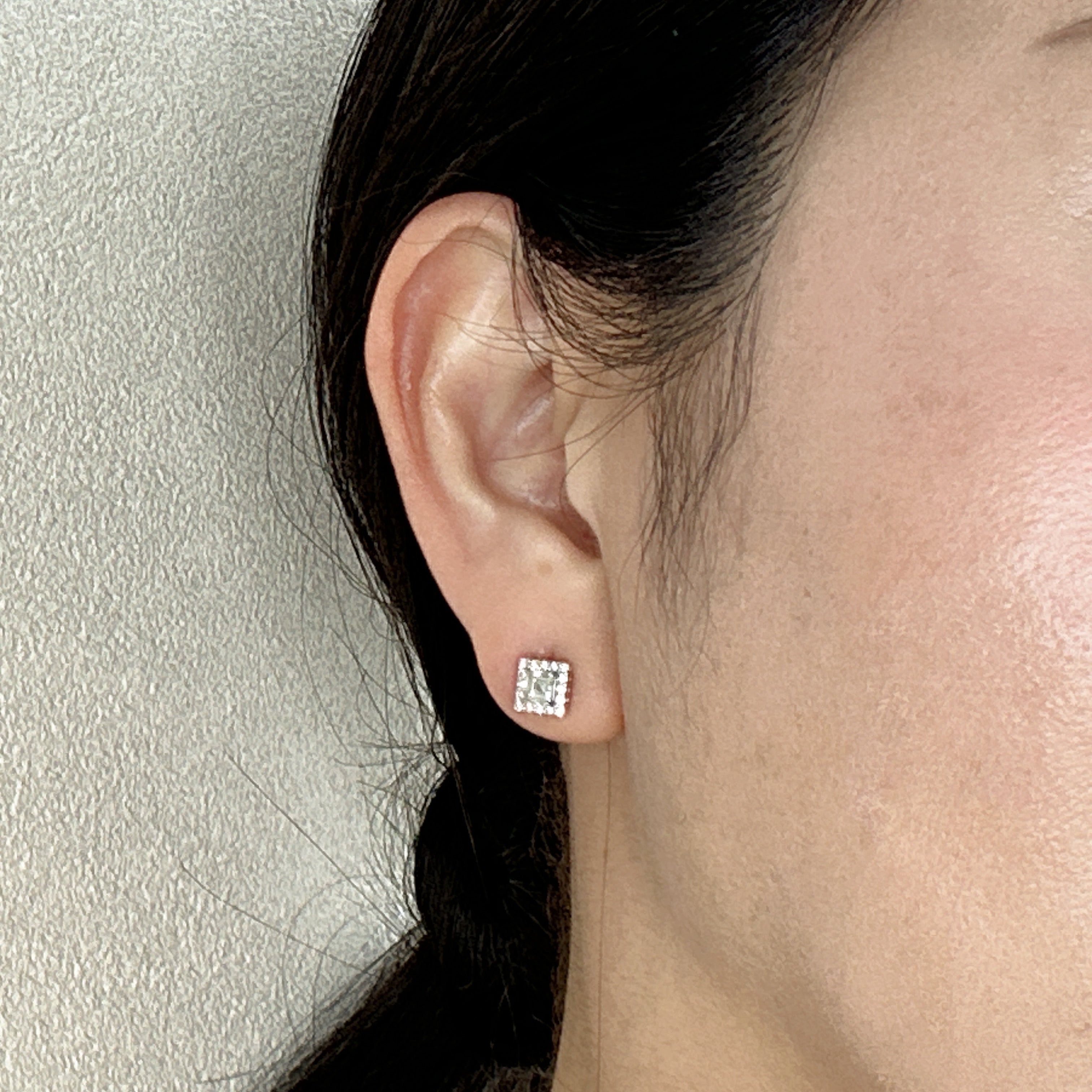 301［一点物］ピアス ダイヤ 0.2ct×2 BG PT