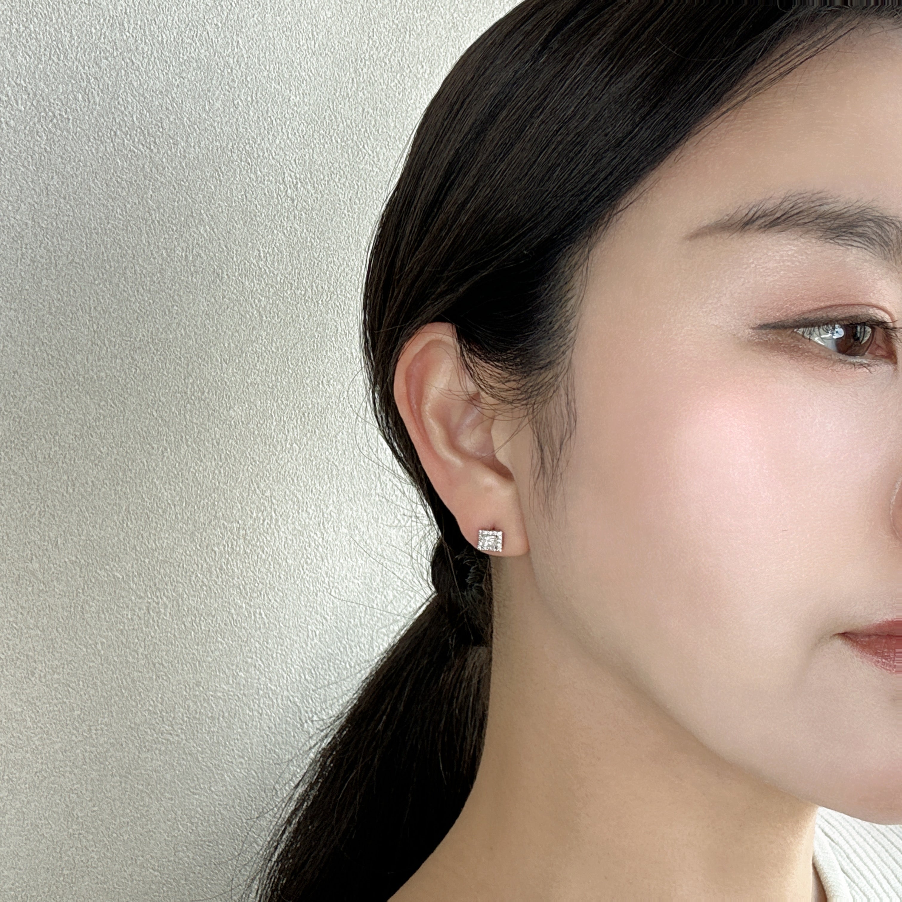 302［一点物］ピアス ダイヤ 0.2ct×2 PR PT