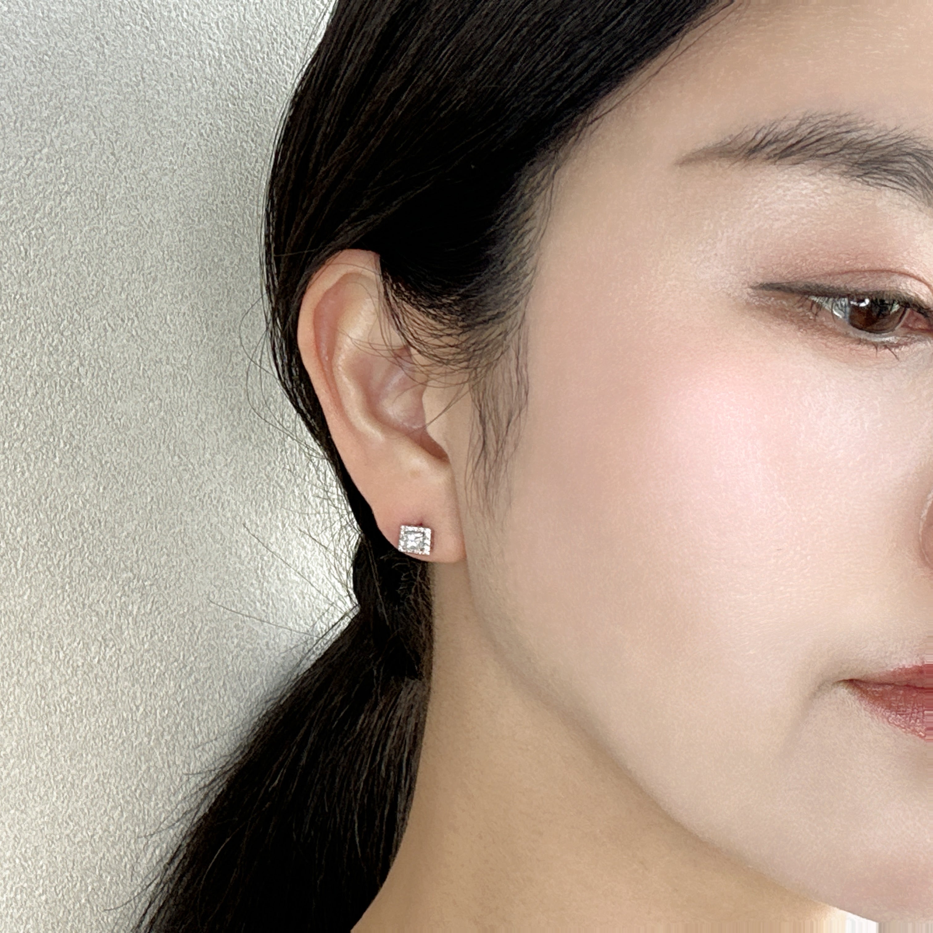 302［一点物］ピアス ダイヤ 0.2ct×2 PR PT