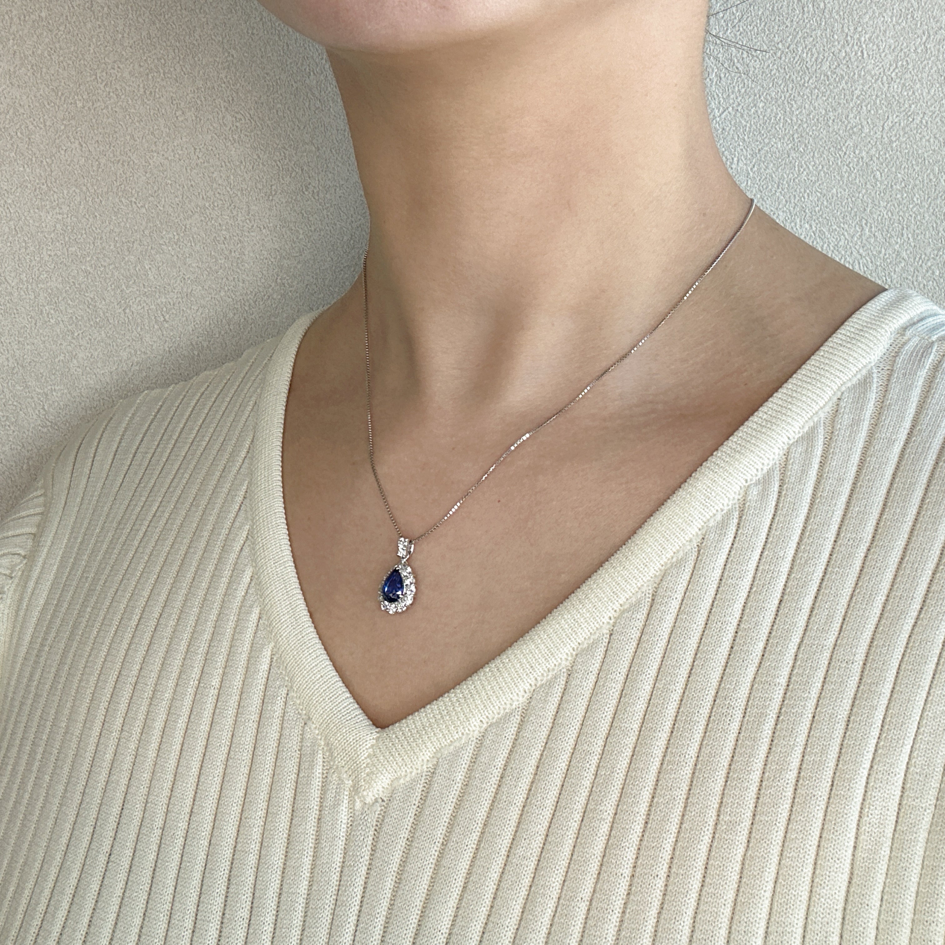 507［一点物］ネックレス  サファイア 1.69ct PS PT