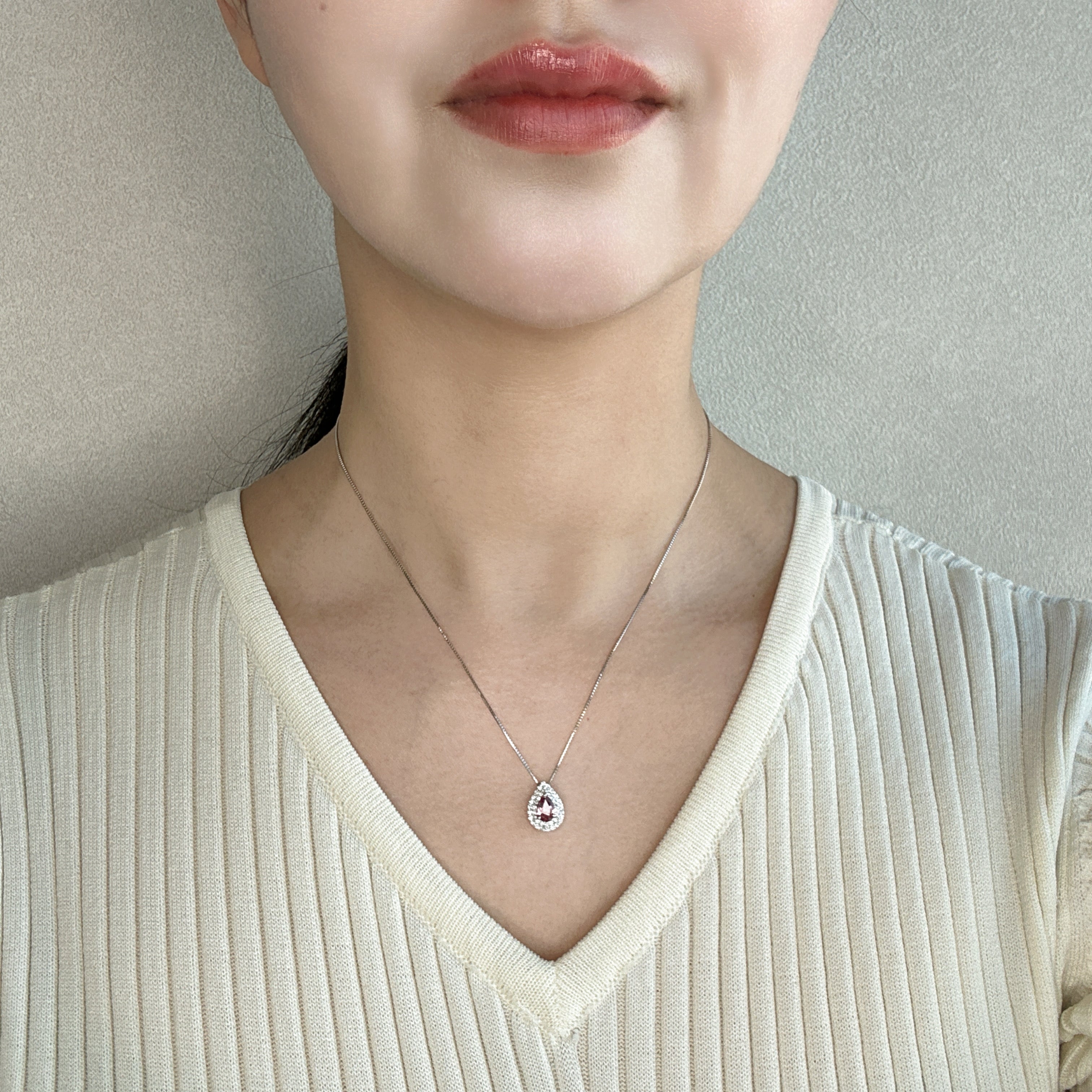 503［一点物］ネックレス  パパラチアサファイア 1.69ct PS PT