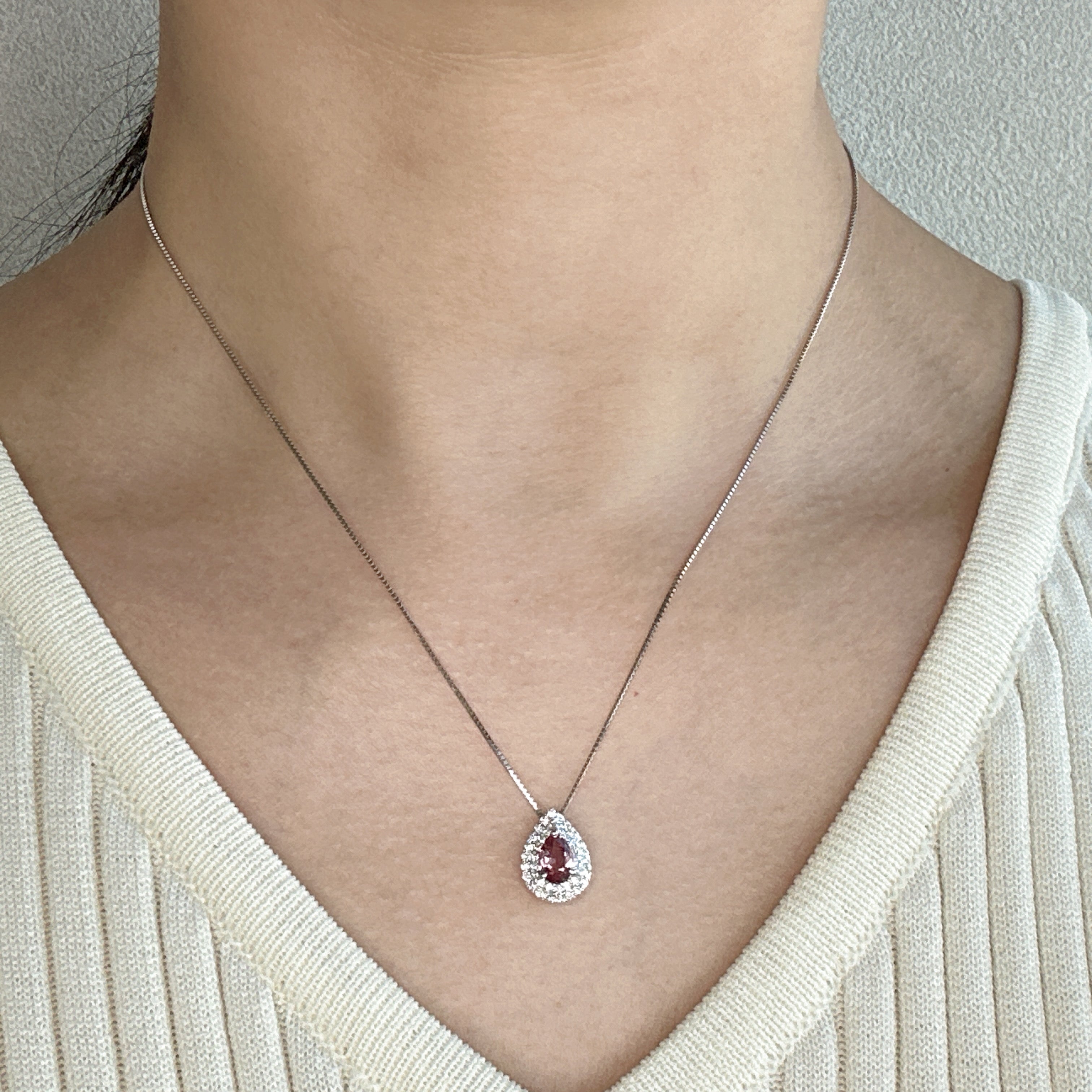 503［一点物］ネックレス  パパラチアサファイア 1.69ct PS PT