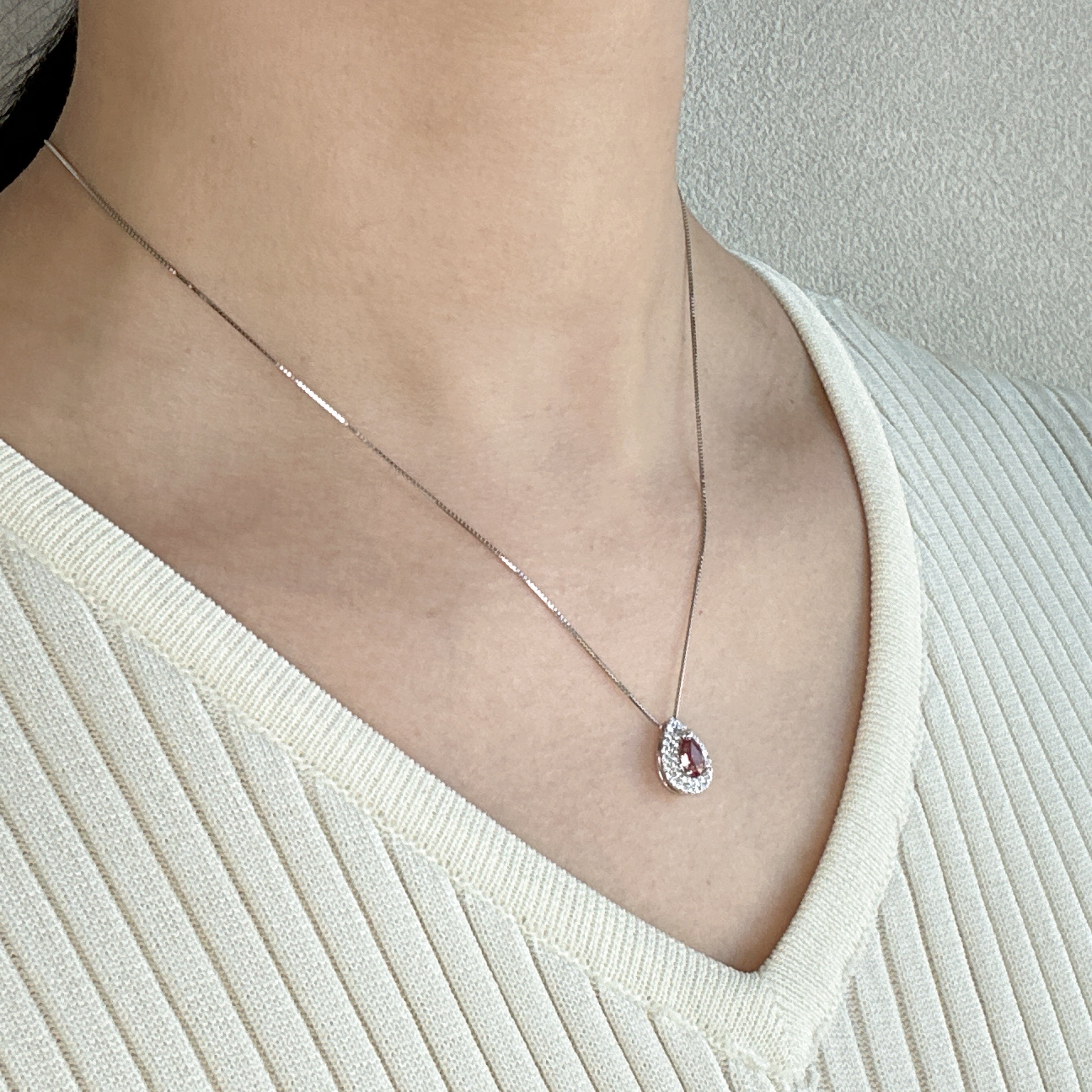 503［一点物］ネックレス  パパラチアサファイア 1.69ct PS PT