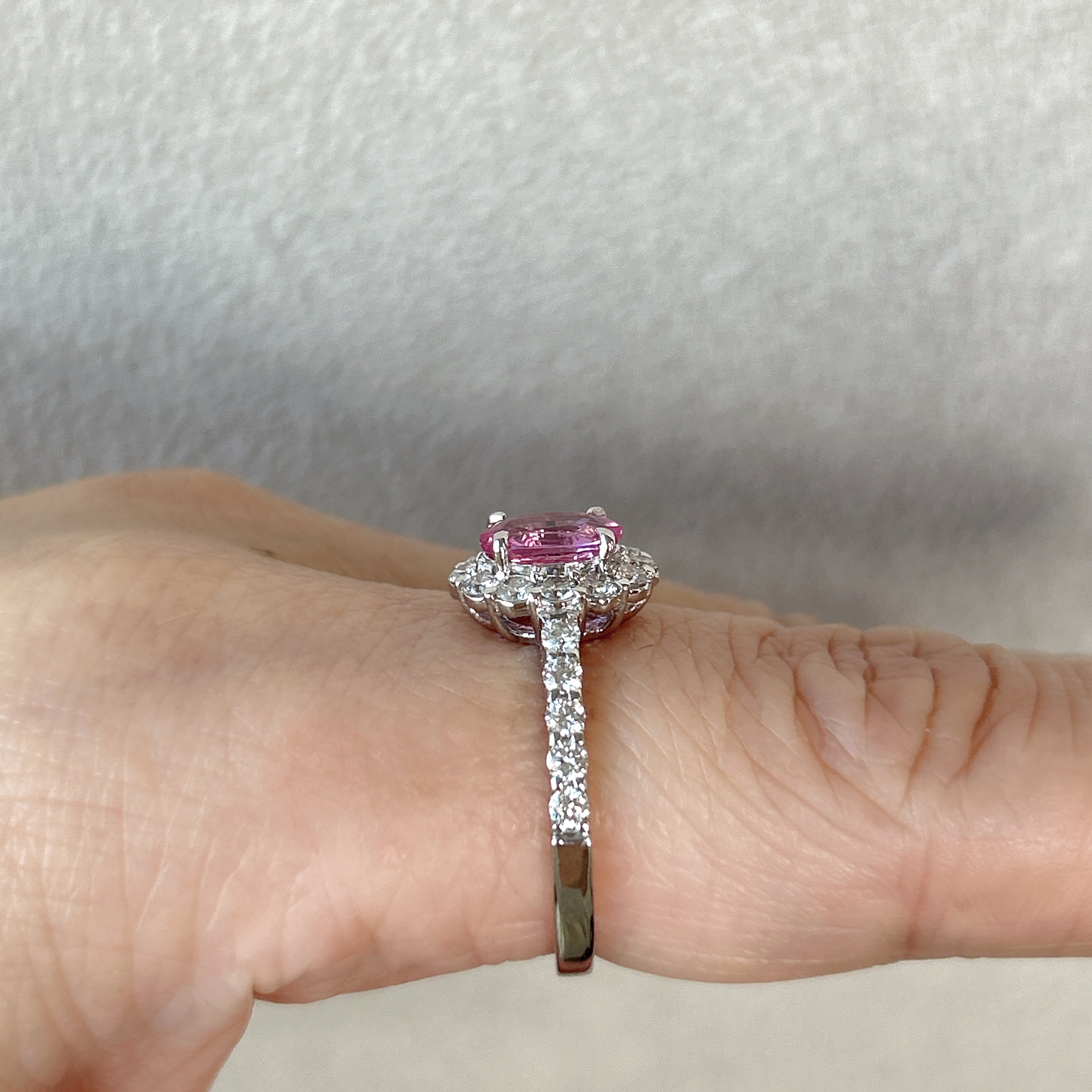 96［一点物］リング ピンクサファイア 0.8ct前後 OV PT