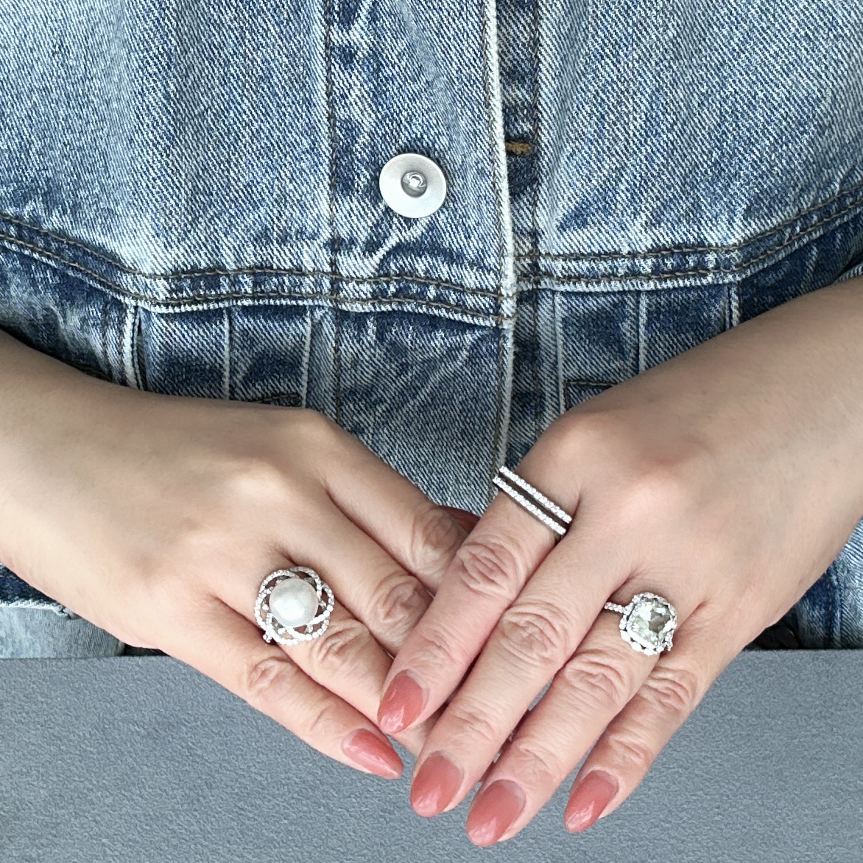 ［白椿］リング 南洋真珠11mm