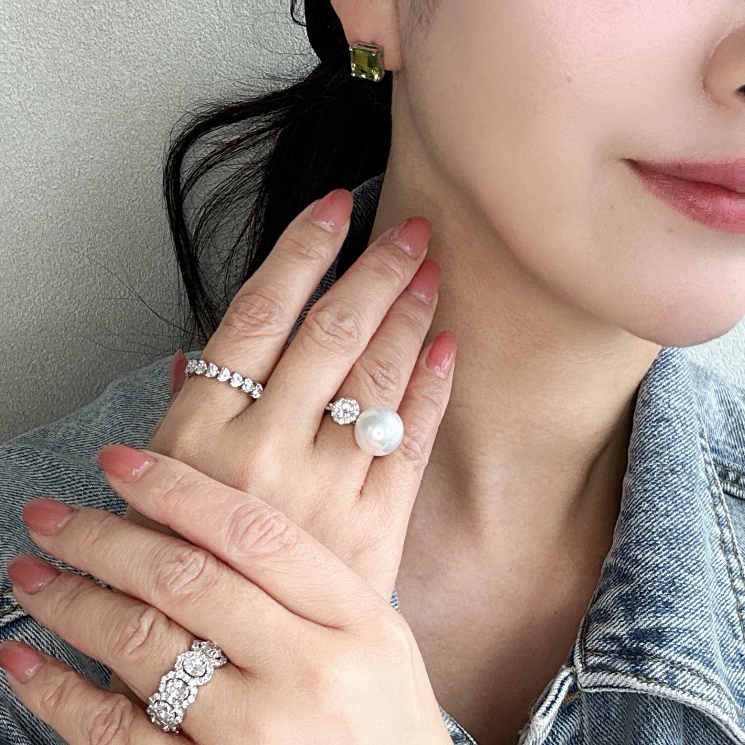 ［アメリハーフエタニティ］リング ダイヤ