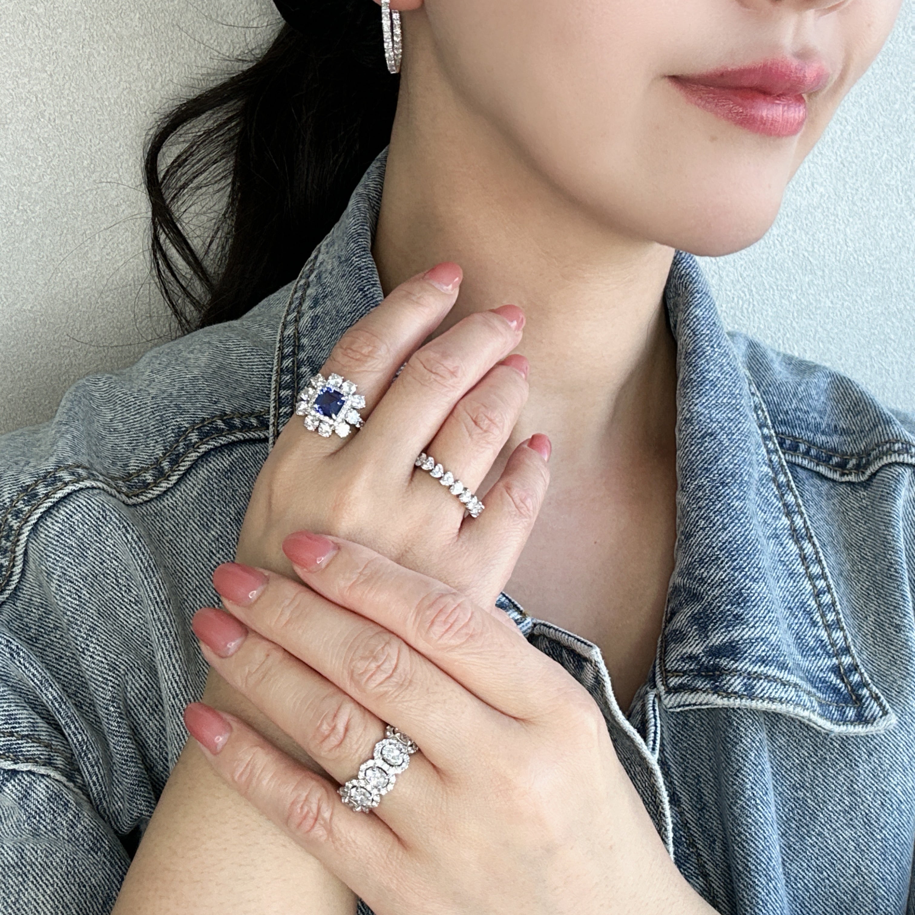 ［アメリハーフエタニティ］リング ダイヤ