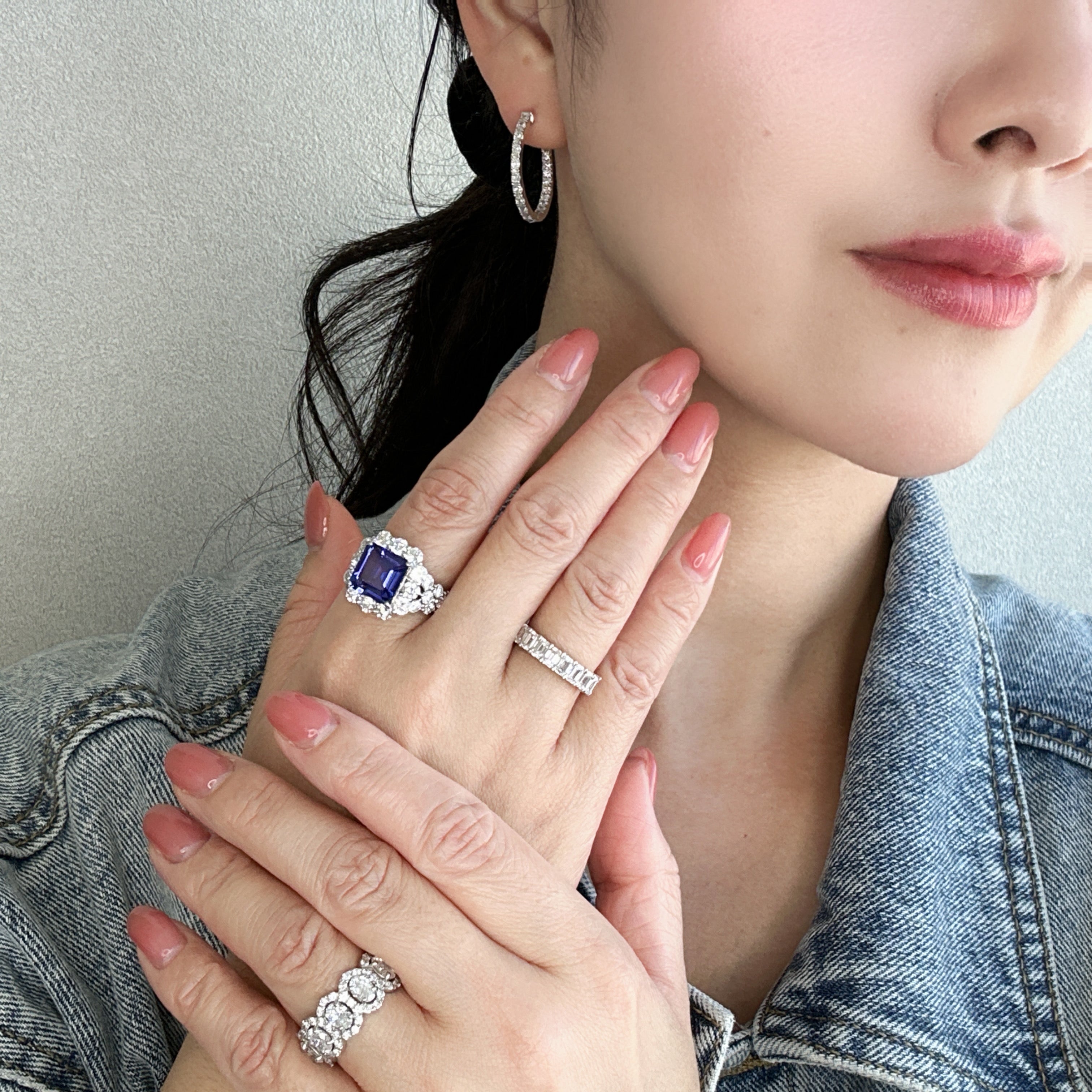 ［エクラ］リング ダイヤ 1pc0.2ct前後×8pc 1.4ct前後 EM