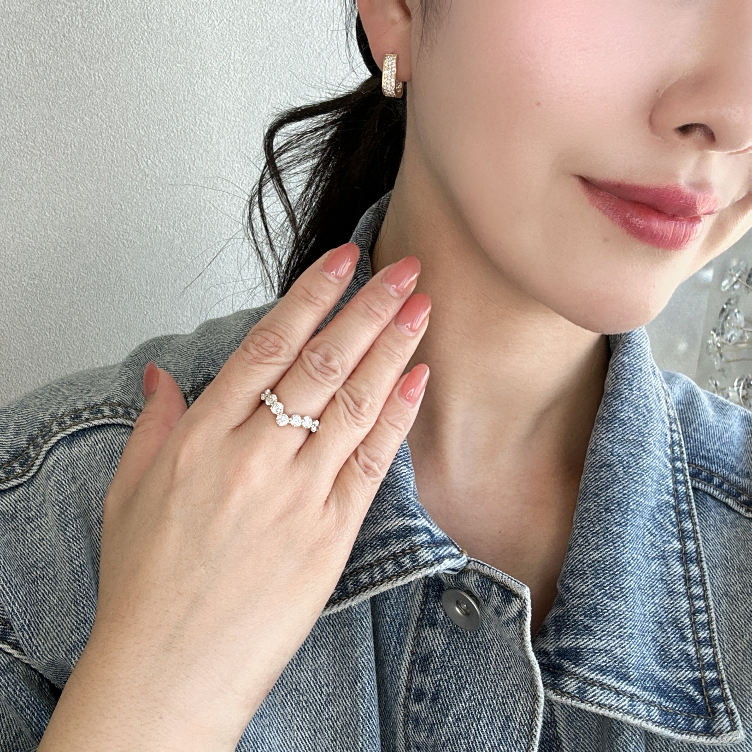 ［パピヨン］リング ダイヤ 1pc0.2ct×7pc