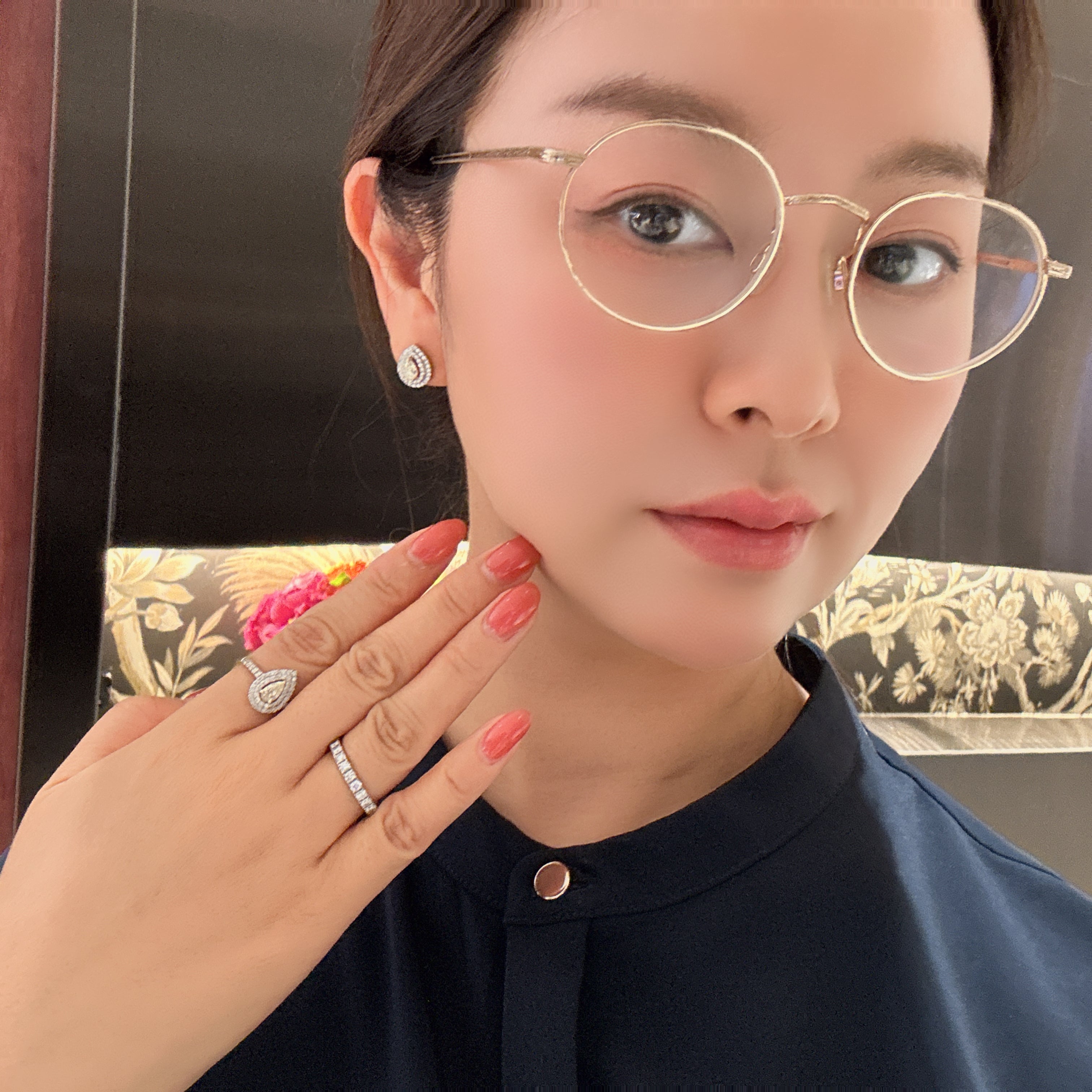 ［ポワール］ ピアス ライトイエローダイヤ 0.3ct PS