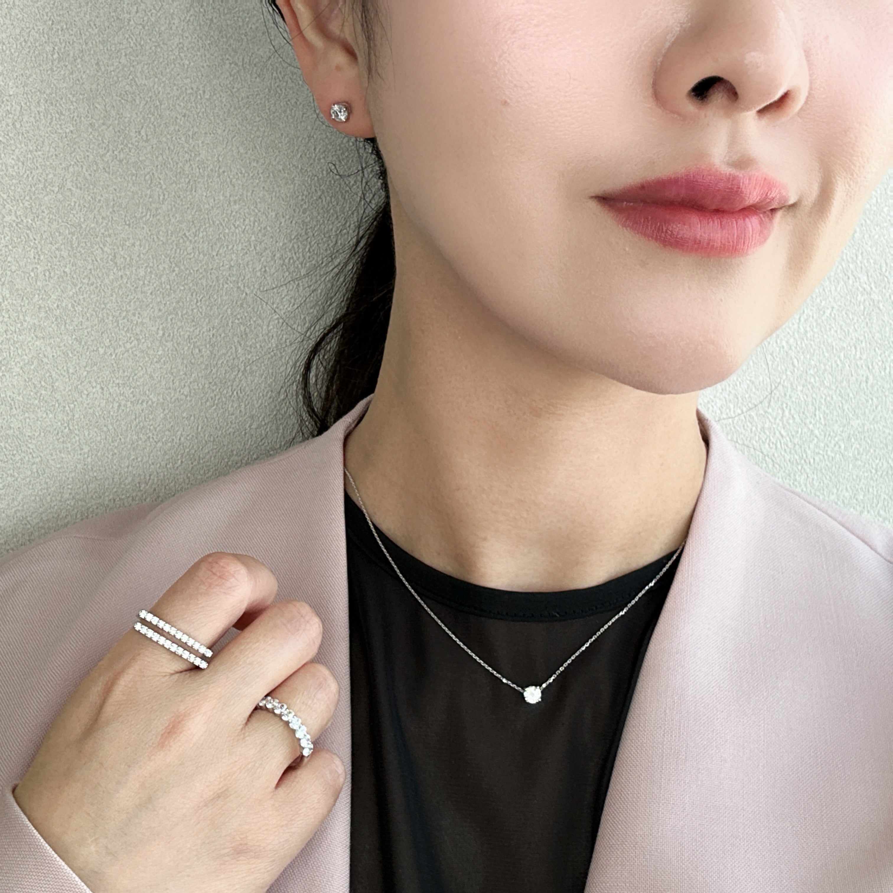 ［ポインターノーマル］ネックレス ダイヤ 中石0.3ct