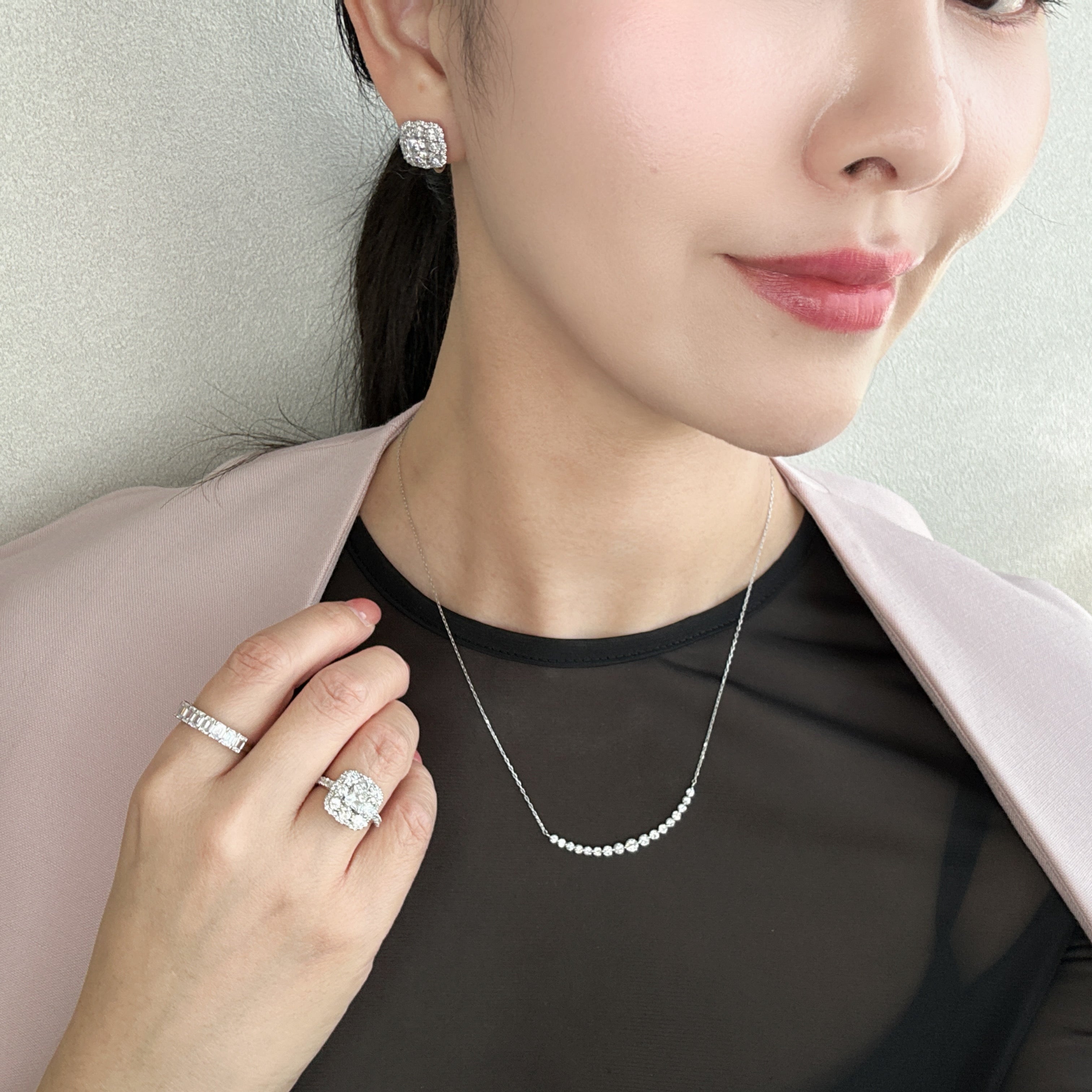 ［ブーケ］ピアス ダイヤ