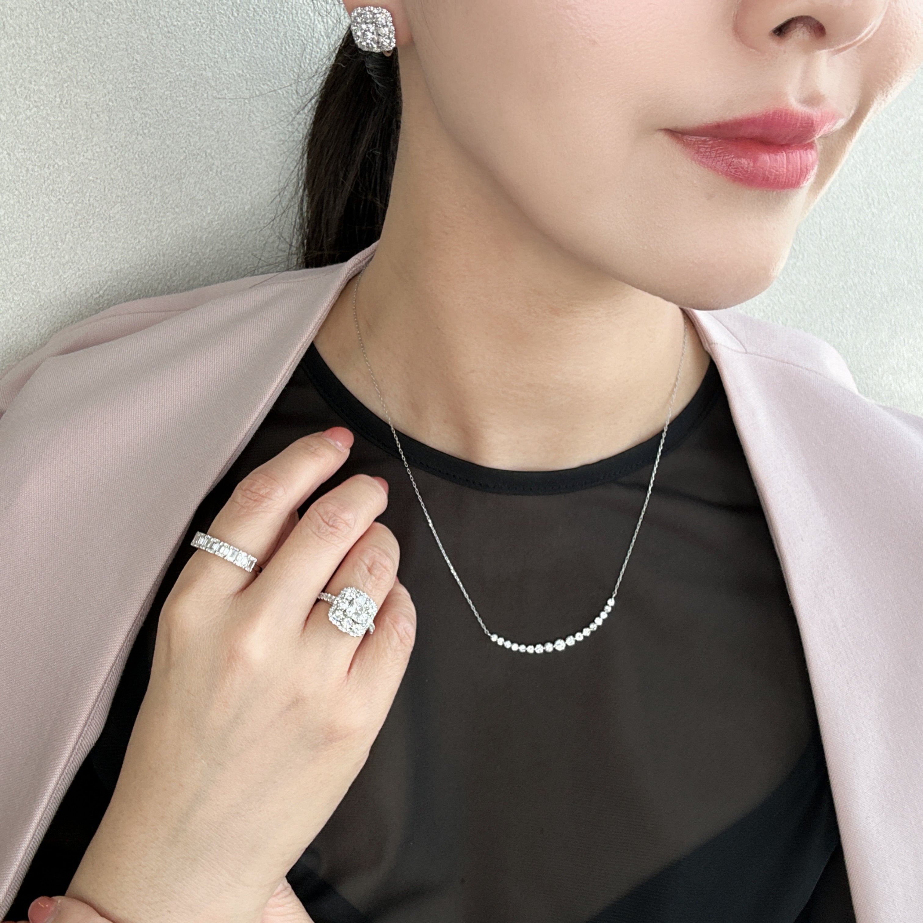 ［ブーケ］ピアス ダイヤ