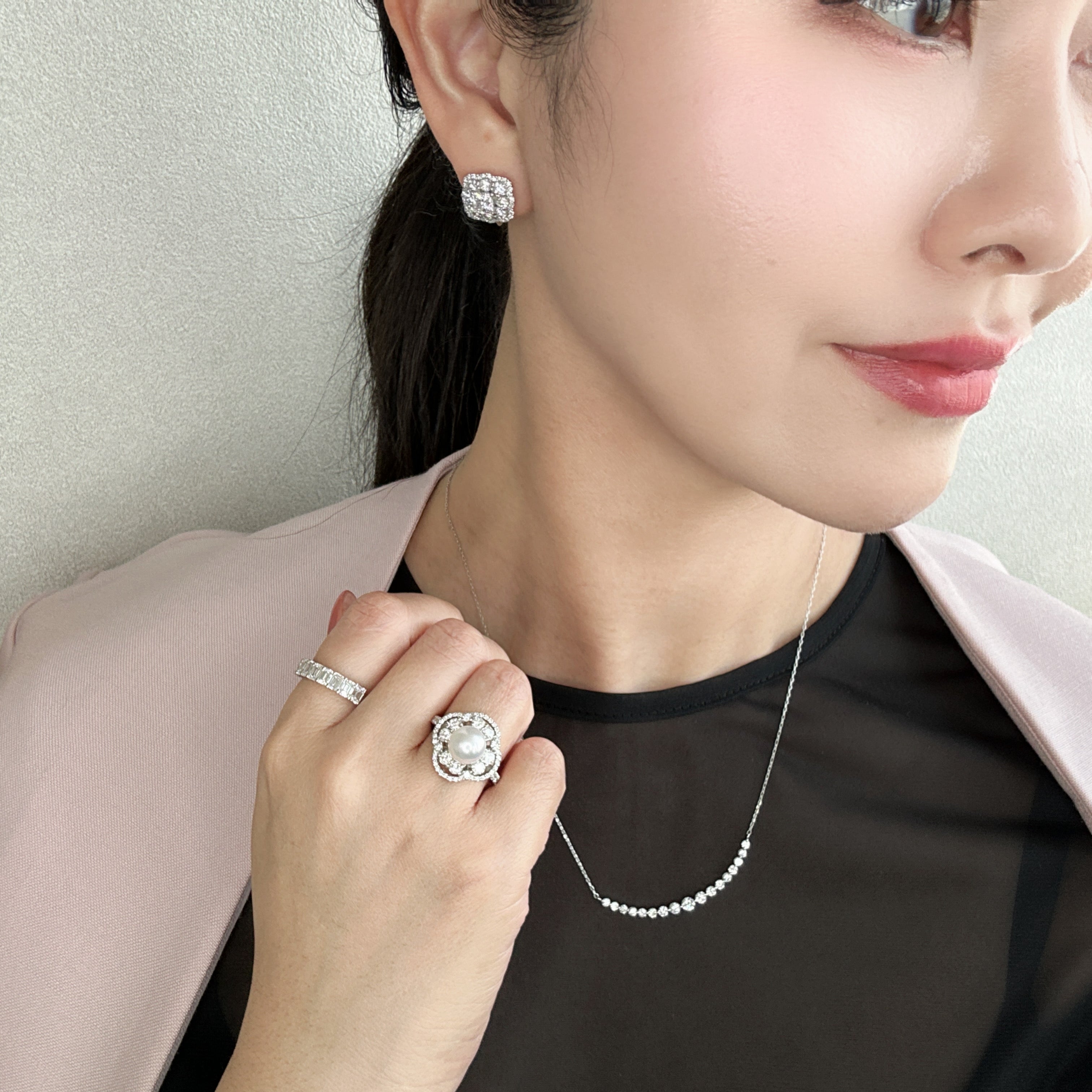 ［ブーケ］ピアス ダイヤ